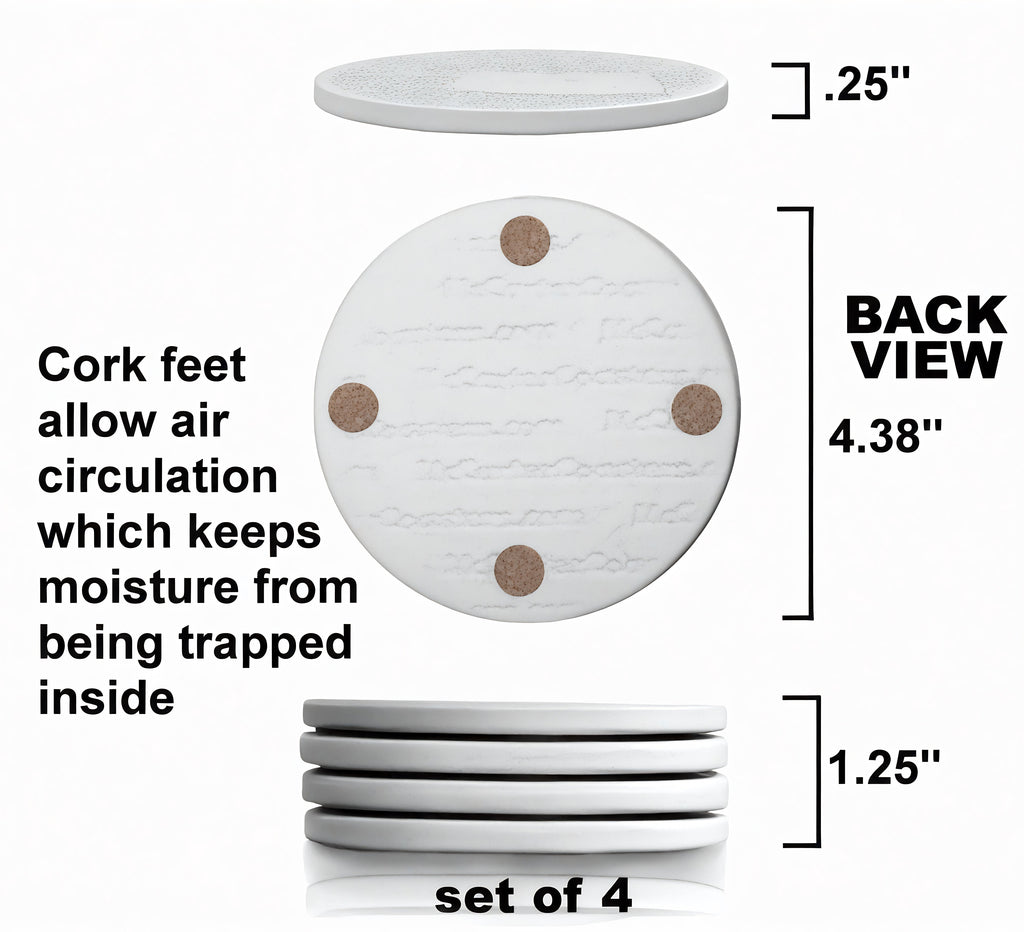 Cocktail Glass Drink Coasters – Bar Accessory Set