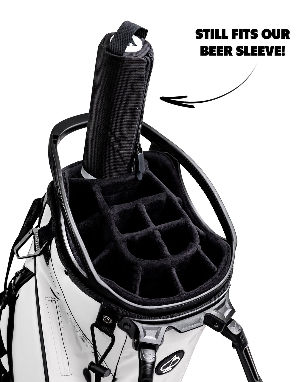 Golf Bag Beer Sleeve – Insulated 7-Can Cooler in Black