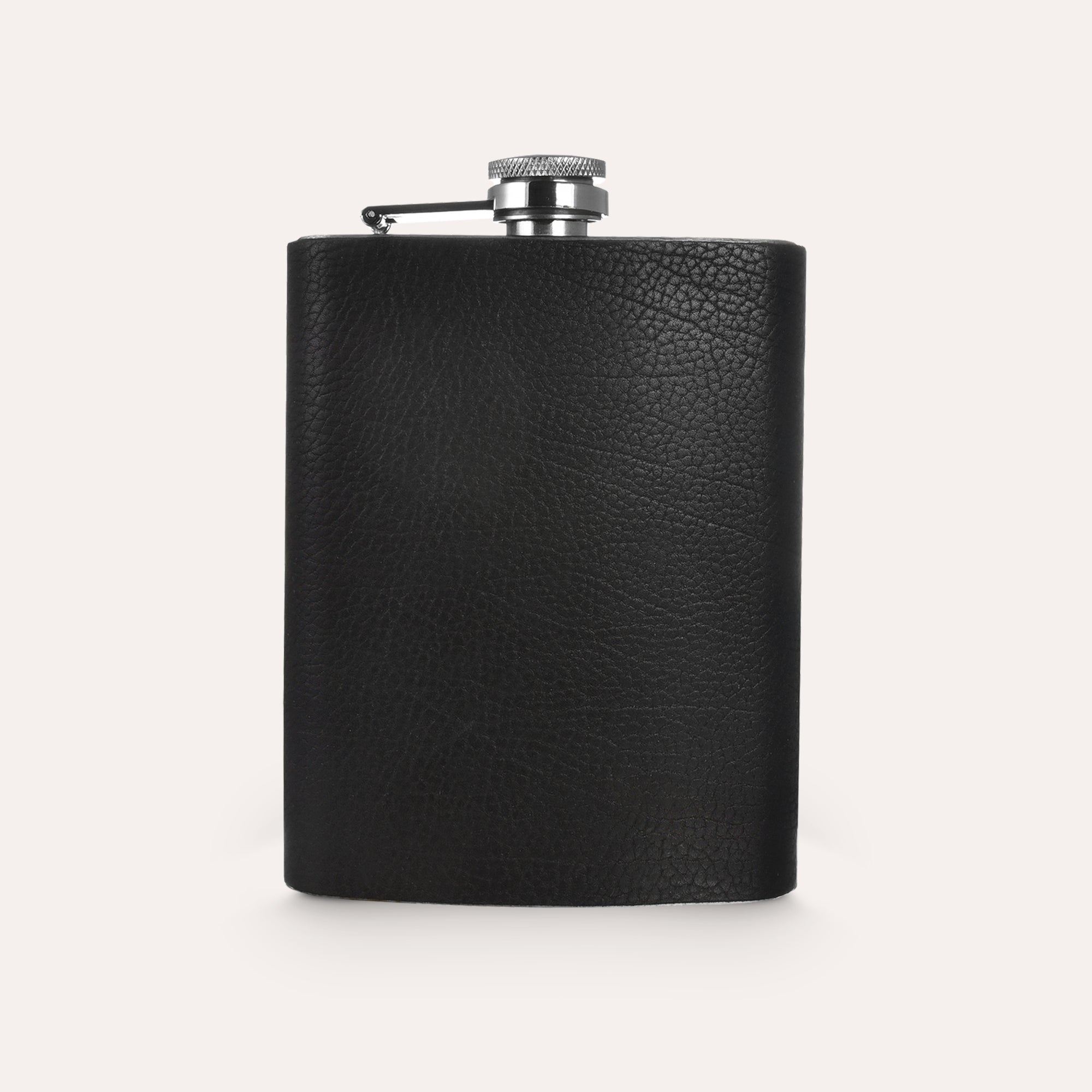 Leather Flask - 8 oz Genuine Leather Hip Flask | Black & Brown