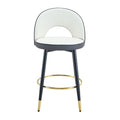 Modern PU Upholstered Bar Stools - Set of 2