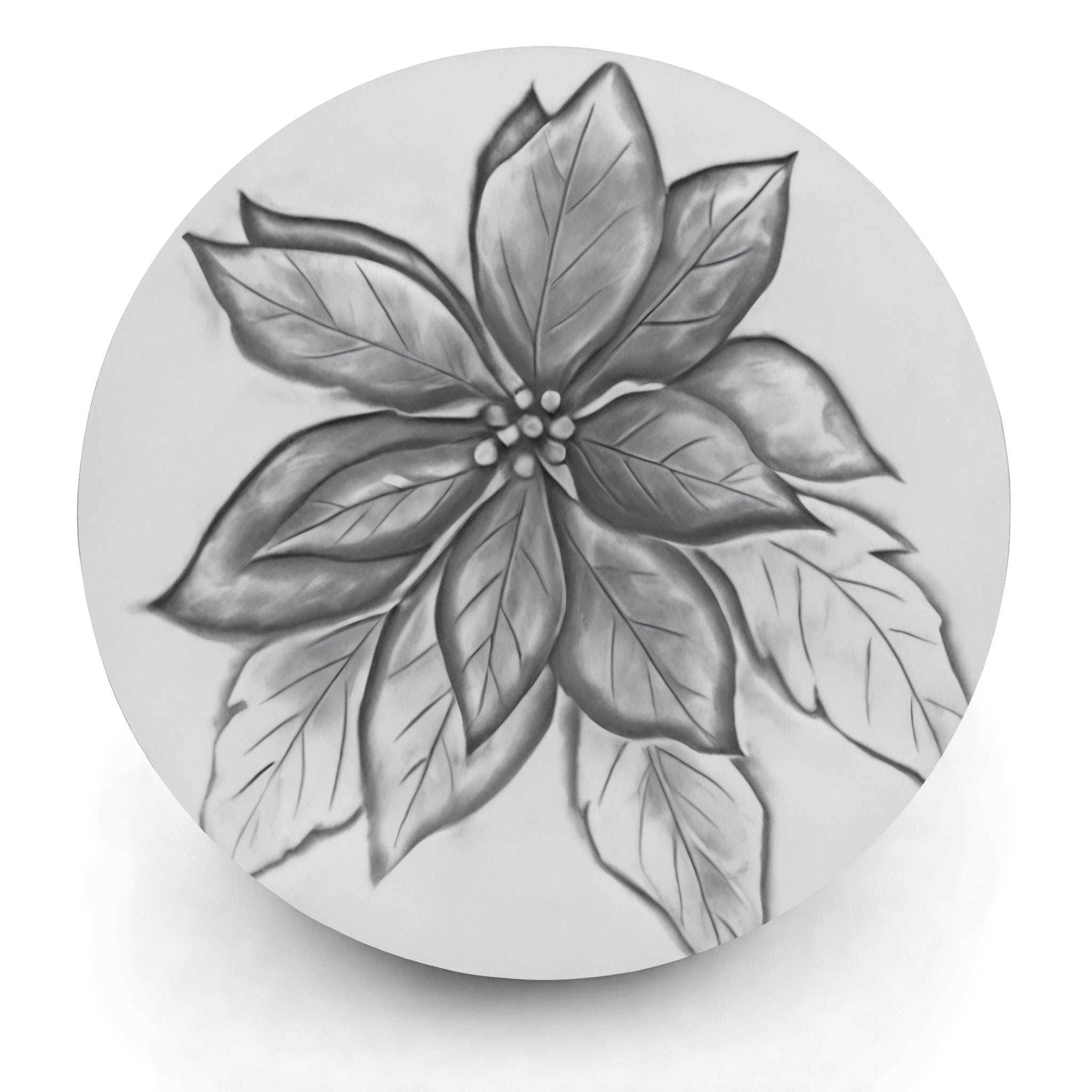Poinsettia Absorbent Drink Coasters - Set of 4