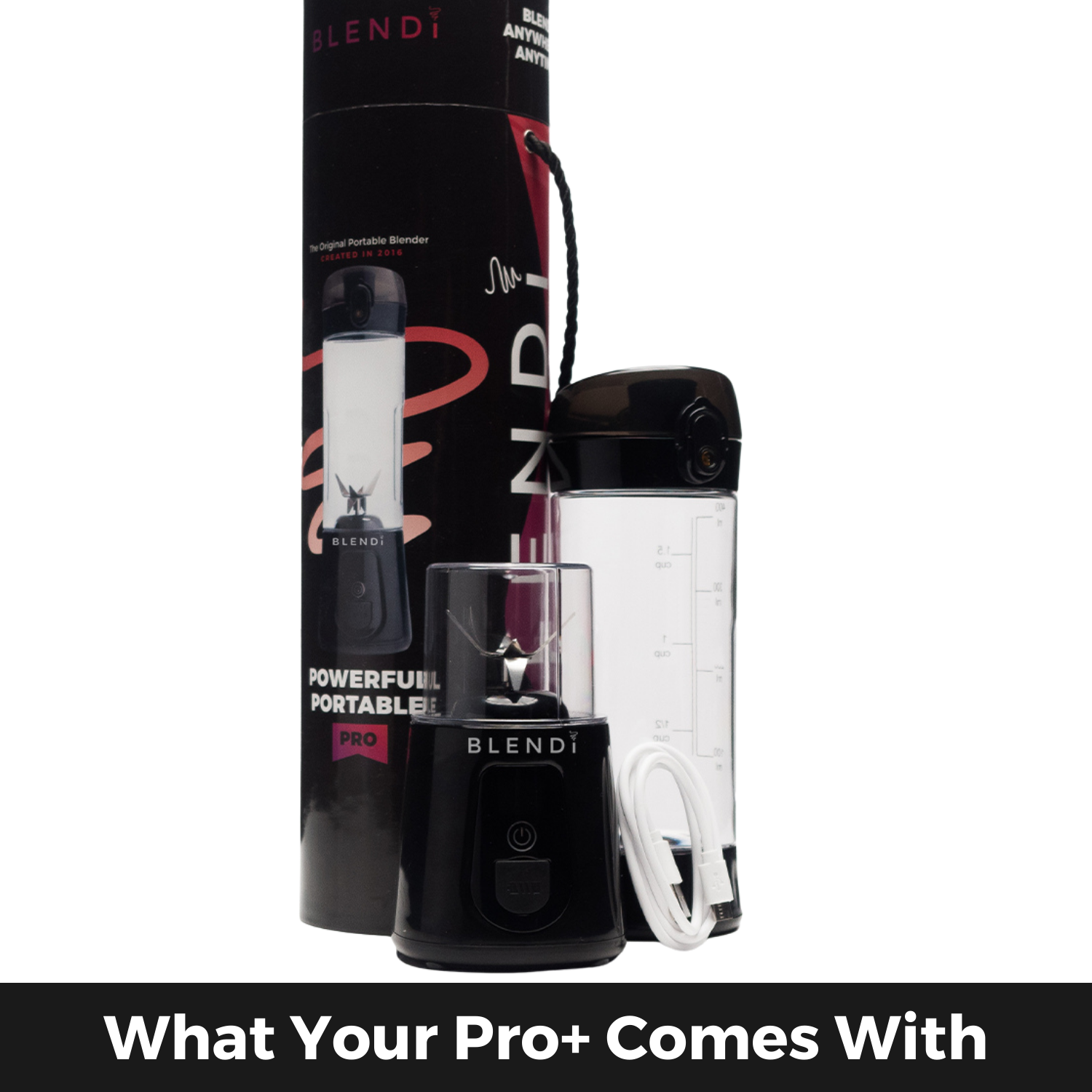 BLENDi Pro+ Portable Ice Crushing Blender – 17oz Cordless Blender