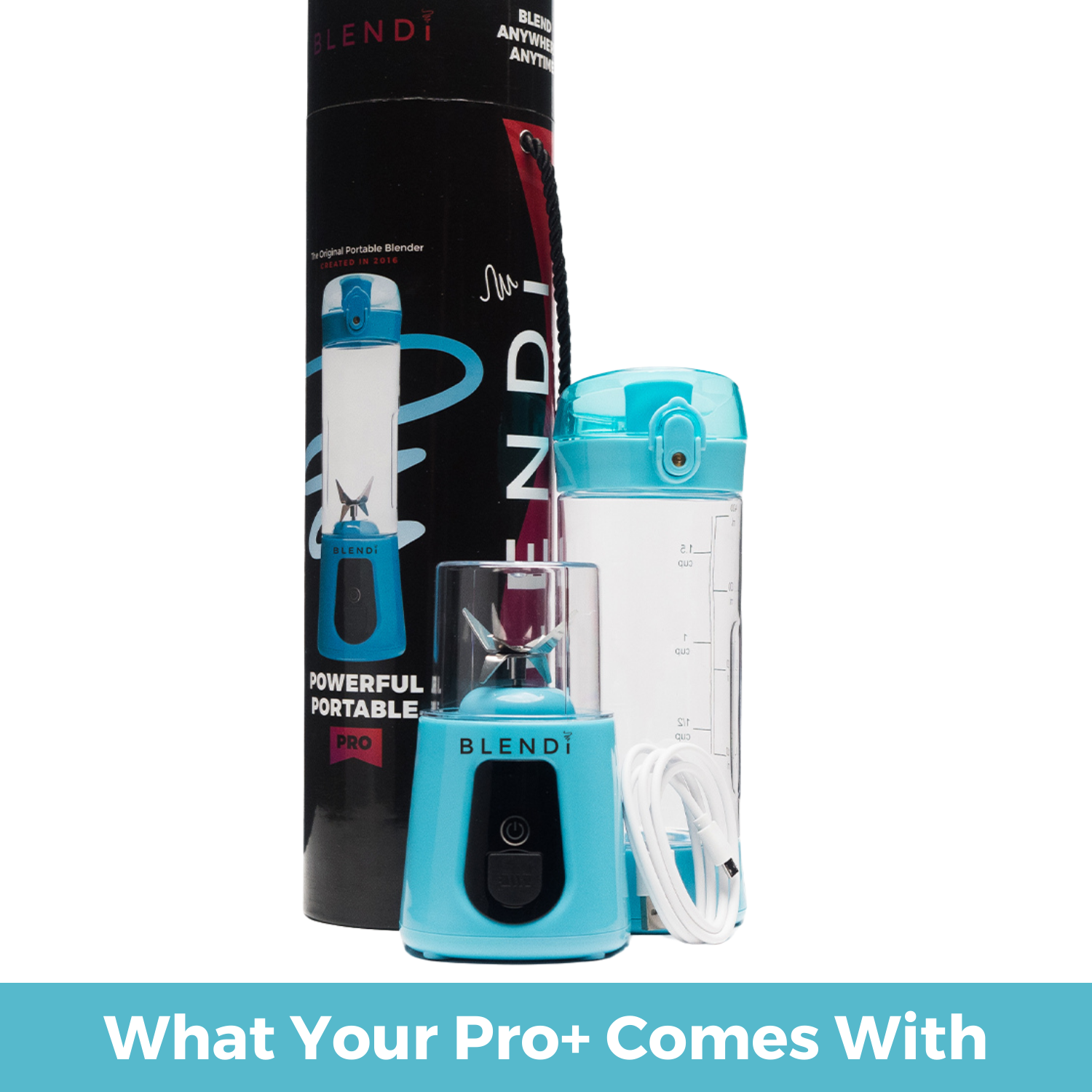BLENDi Pro+ Portable Ice Crushing Blender – 17oz Cordless Blender