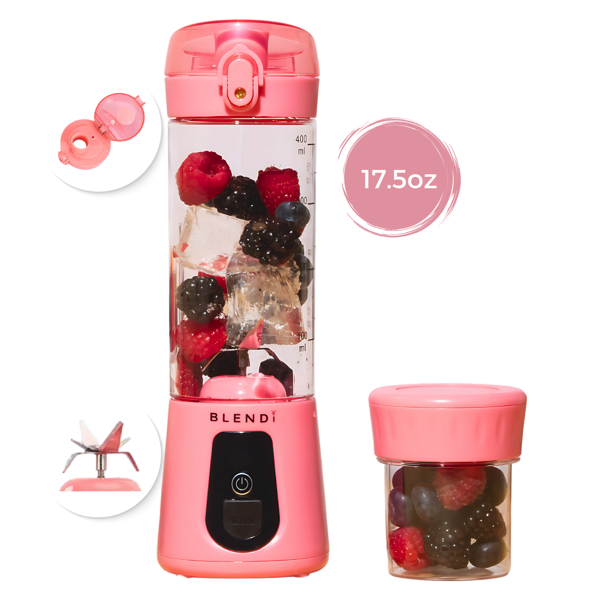 BLENDi Pro+ Portable Ice Crushing Blender – 17oz Cordless Blender