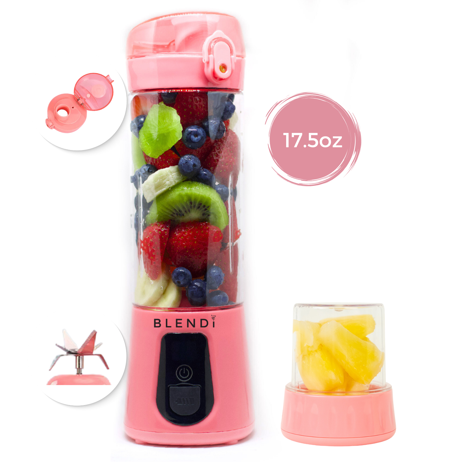 BLENDi Pro+ Portable Ice Crushing Blender – 17oz Cordless Blender
