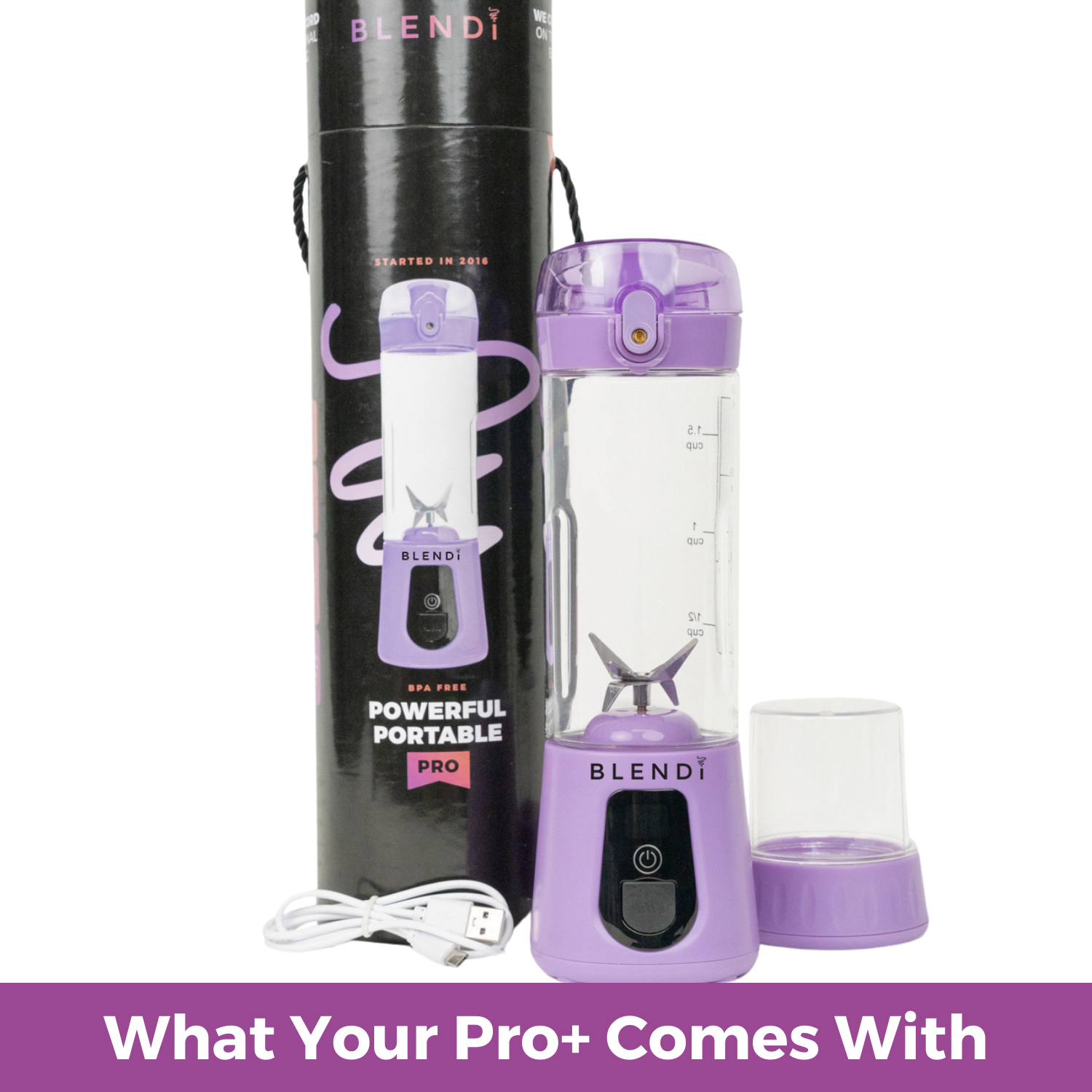 BLENDi Pro+ Portable Ice Crushing Blender – 17oz Cordless Blender