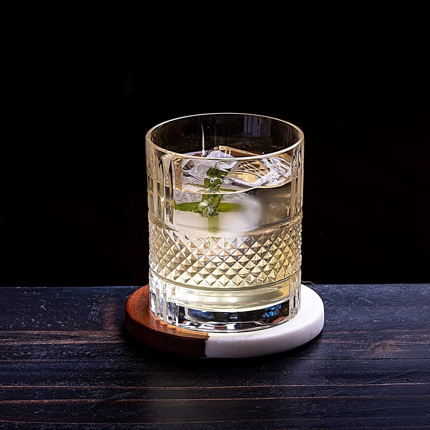 The Connoisseur's Set – Reserve Crystal Whiskey Glass with Whiskey Rocks