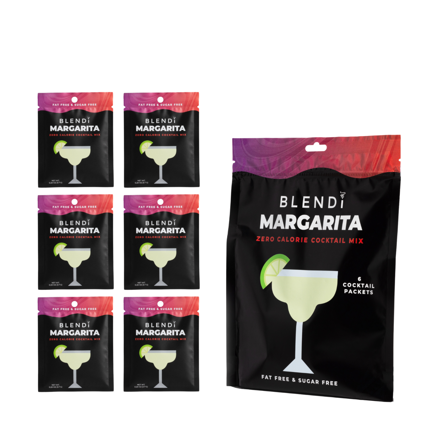 Skinny Mocktail Mixers – Zero Calorie Guilt-Free Drink Mix (6 Count)