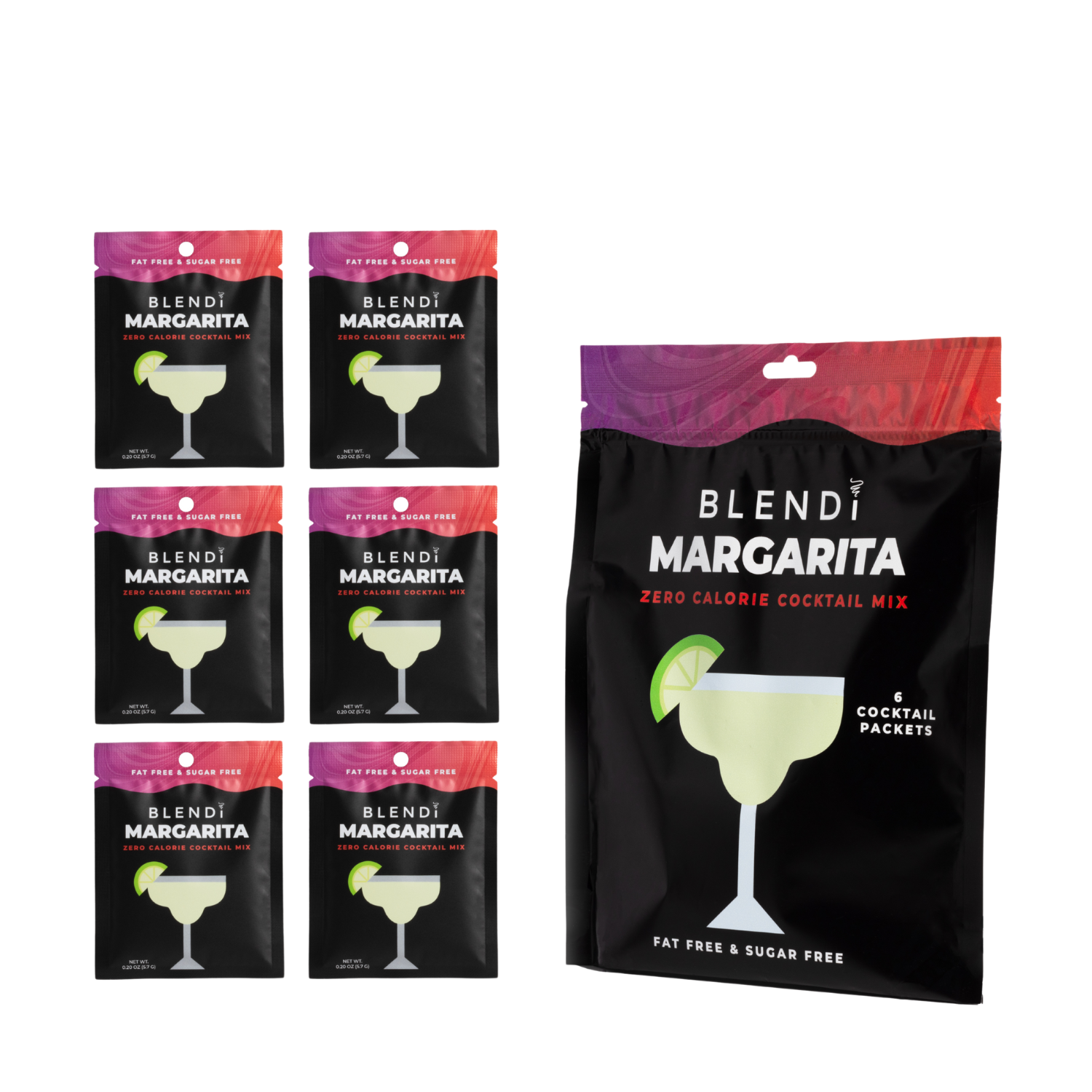 Skinny Mocktail Mixers – Zero Calorie Guilt-Free Drink Mix (6 Count)