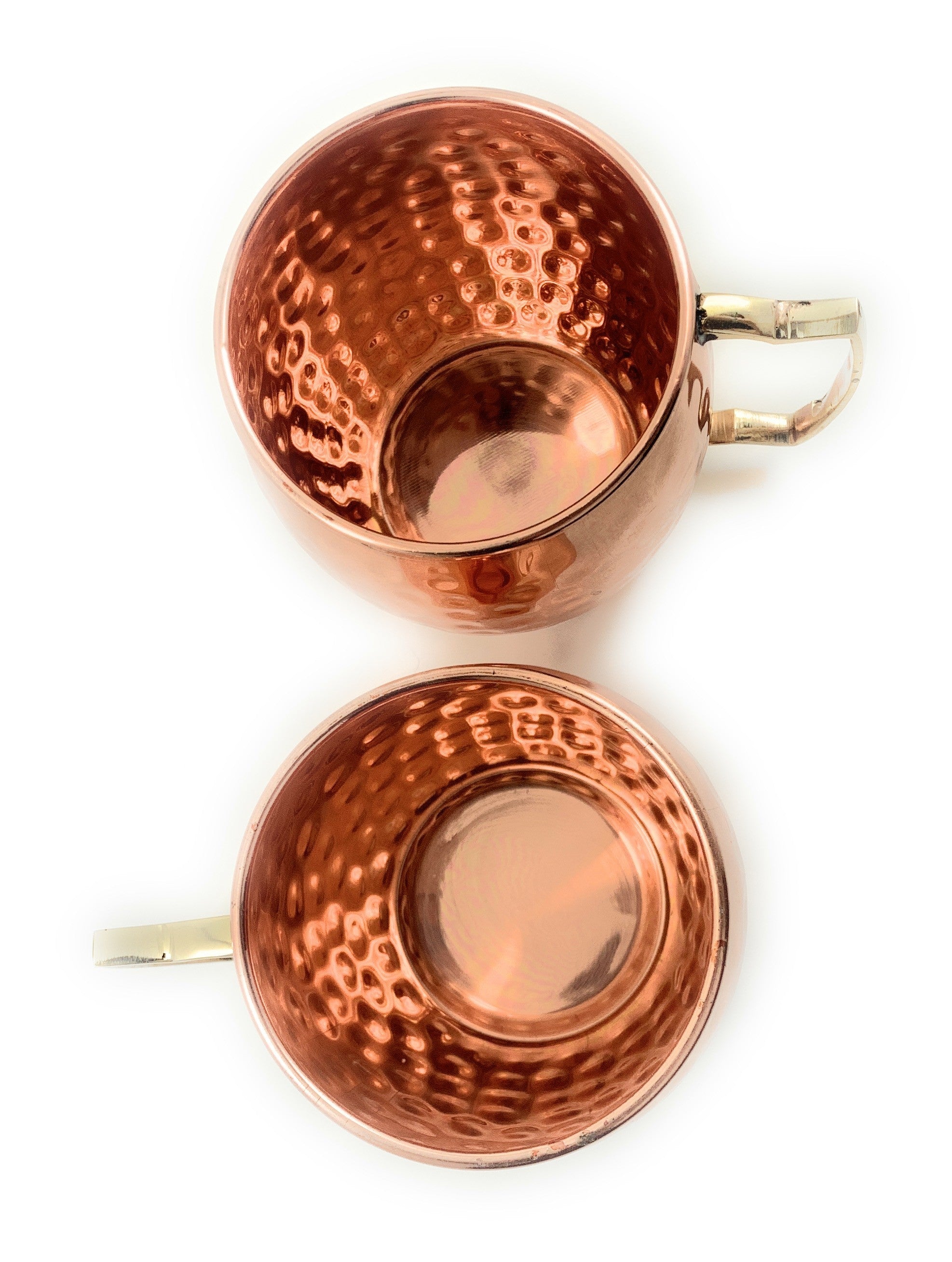 Handcrafted Hammered Copper Moscow Mule Mugs - Set of 4