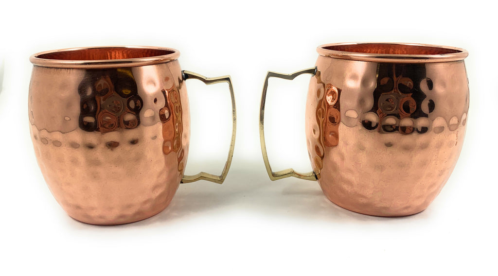 Handcrafted Hammered Copper Moscow Mule Mugs - Set of 4