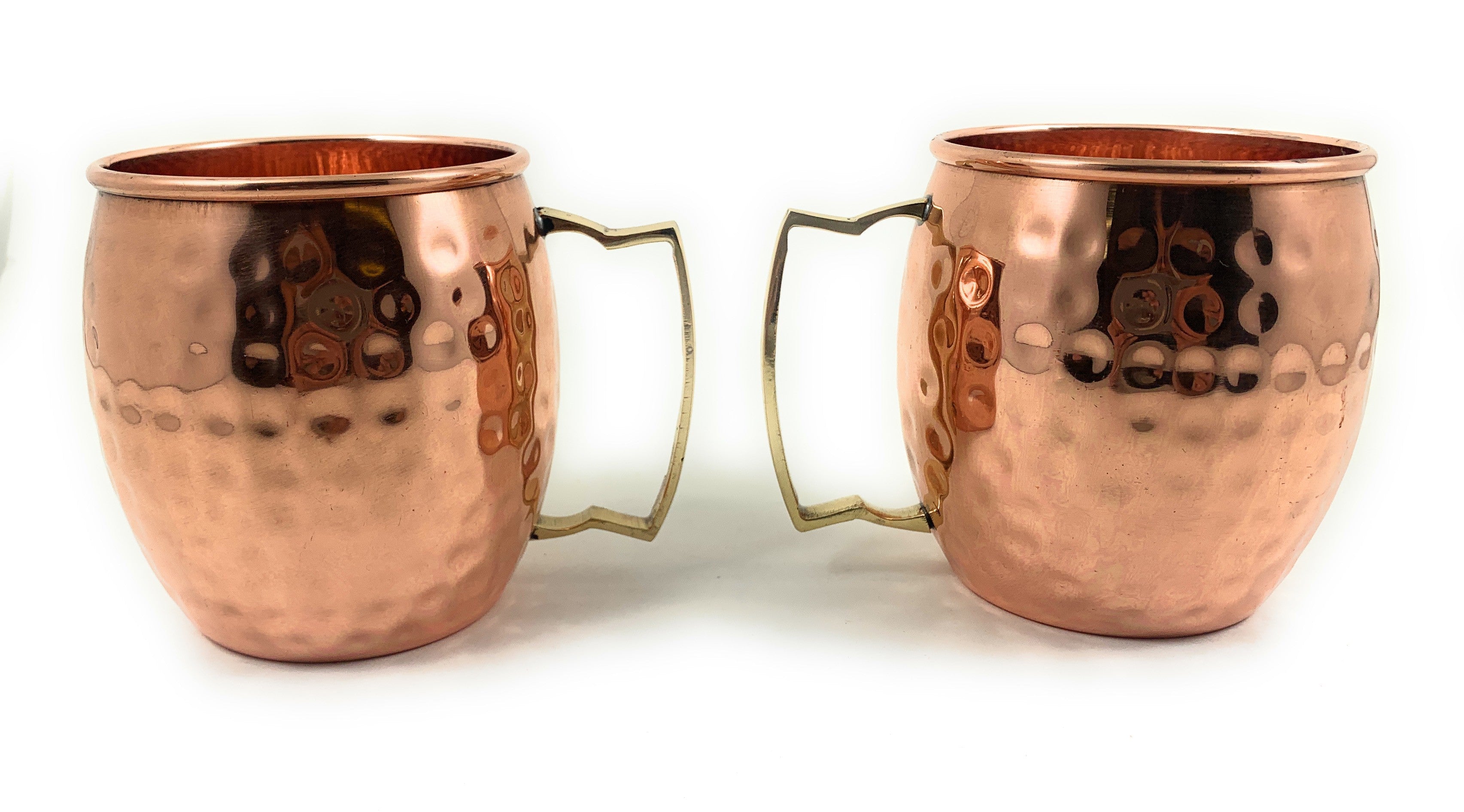 Handcrafted Hammered Copper Moscow Mule Mugs - Set of 4