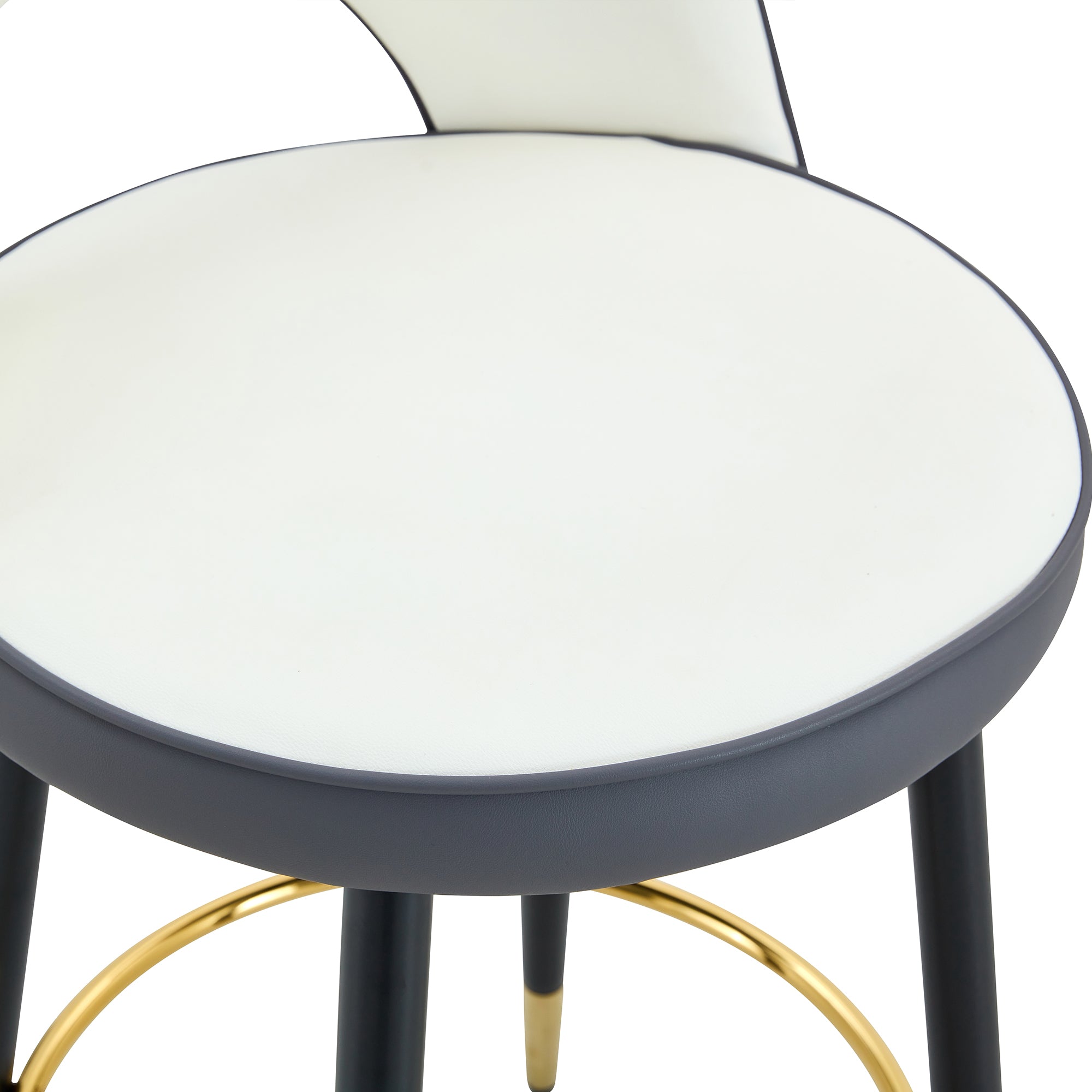 Modern PU Upholstered Bar Stools - Set of 2