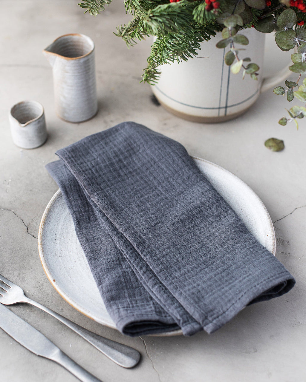 Cotton Crinkle Cloth Napkins -  Set of 4 | 8 Colors