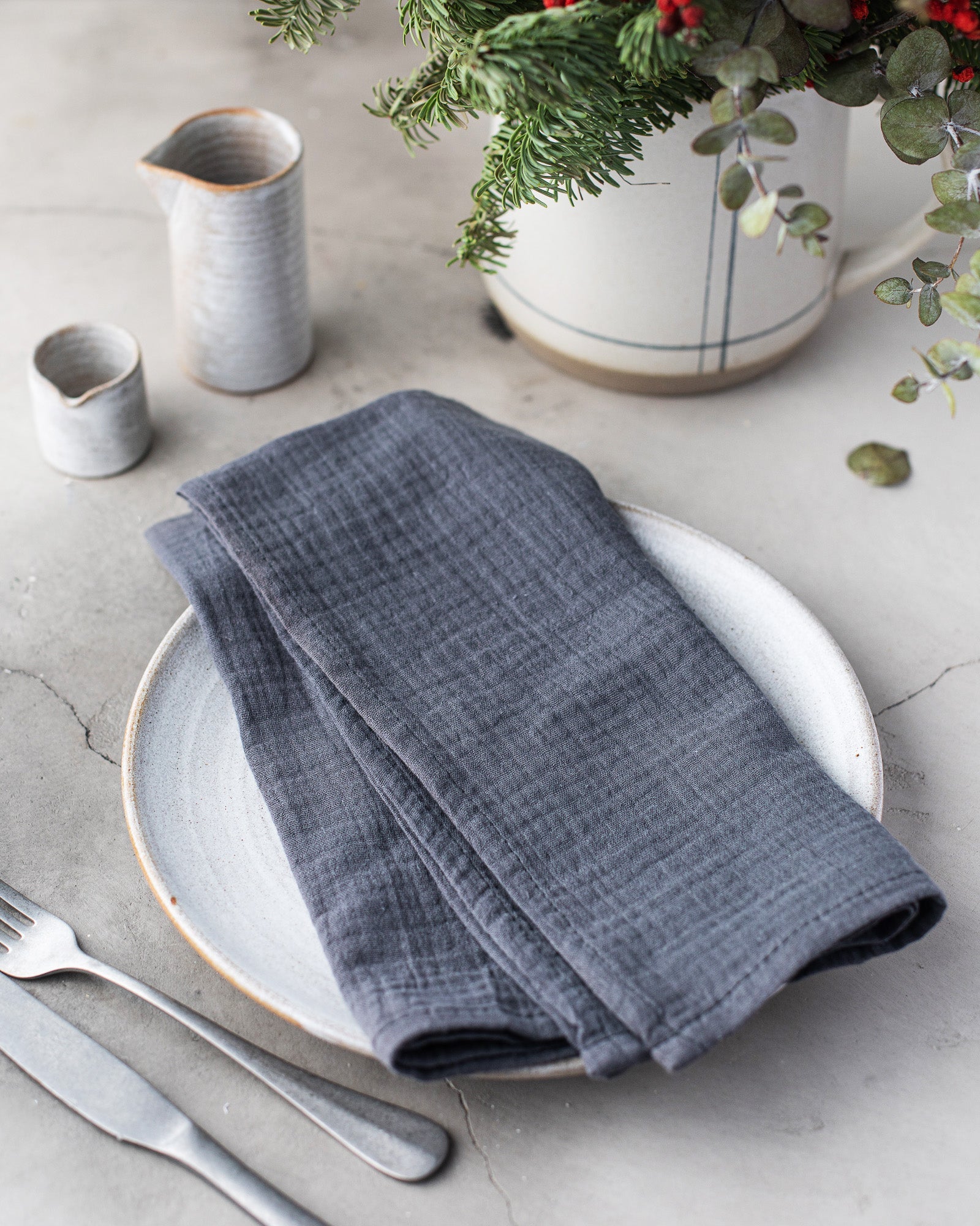 Cotton Crinkle Cloth Napkins -  Set of 4 | 8 Colors