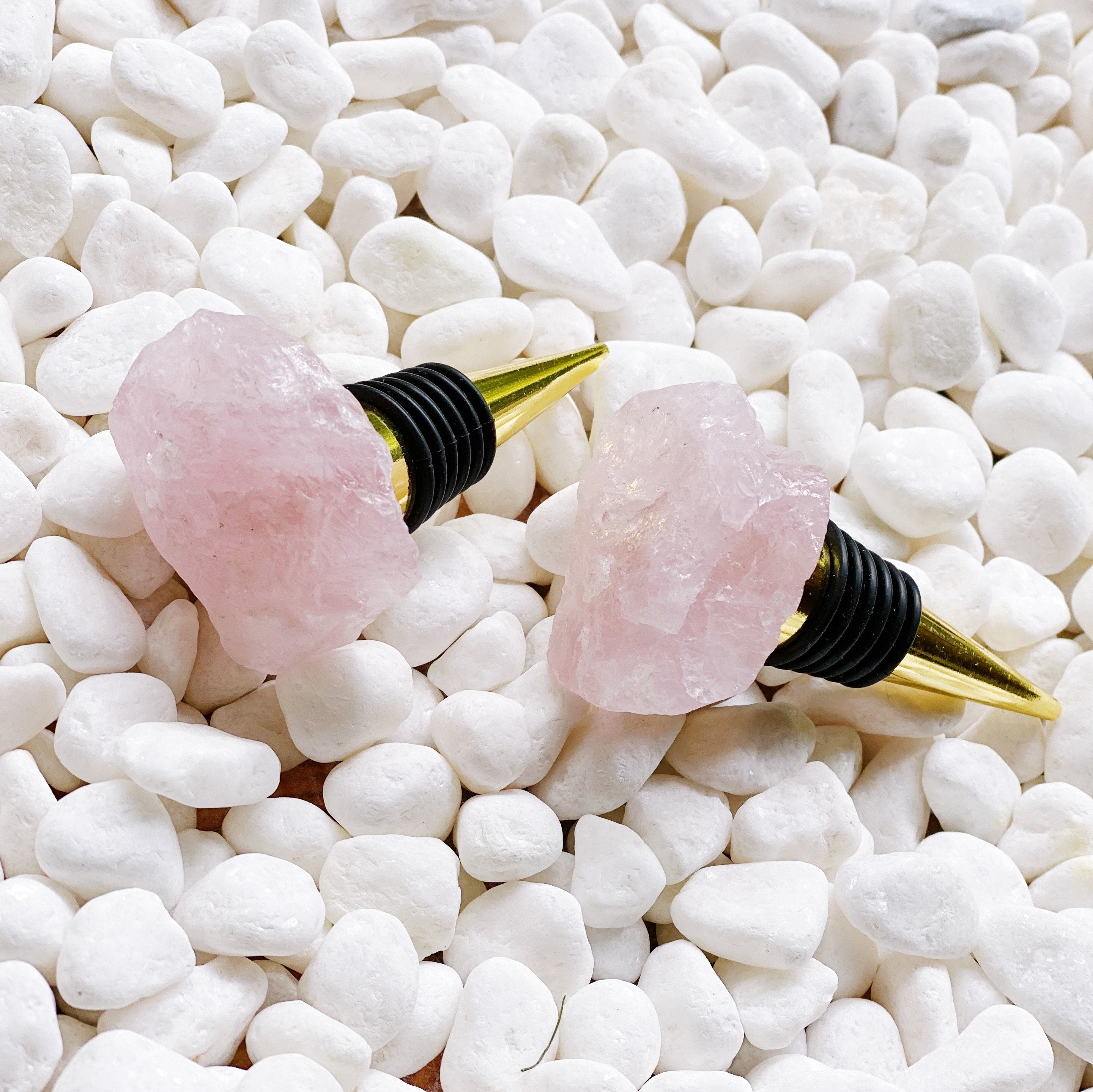 Natural Stone Wine Stopper - Semi-Precious Gemstone | 6 Stones