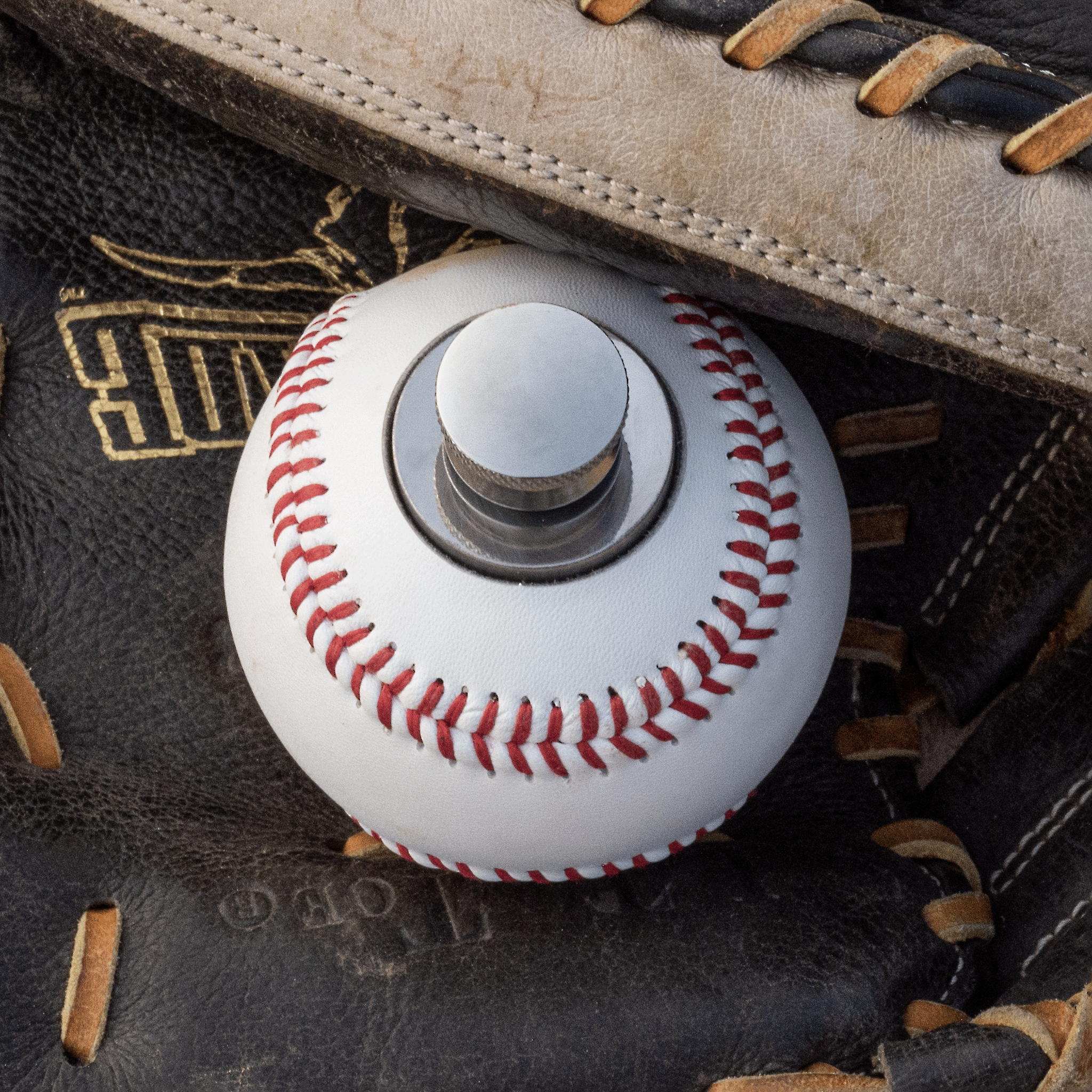 Baseball Flask - Made from a Real Leather Baseball | 1.5 oz