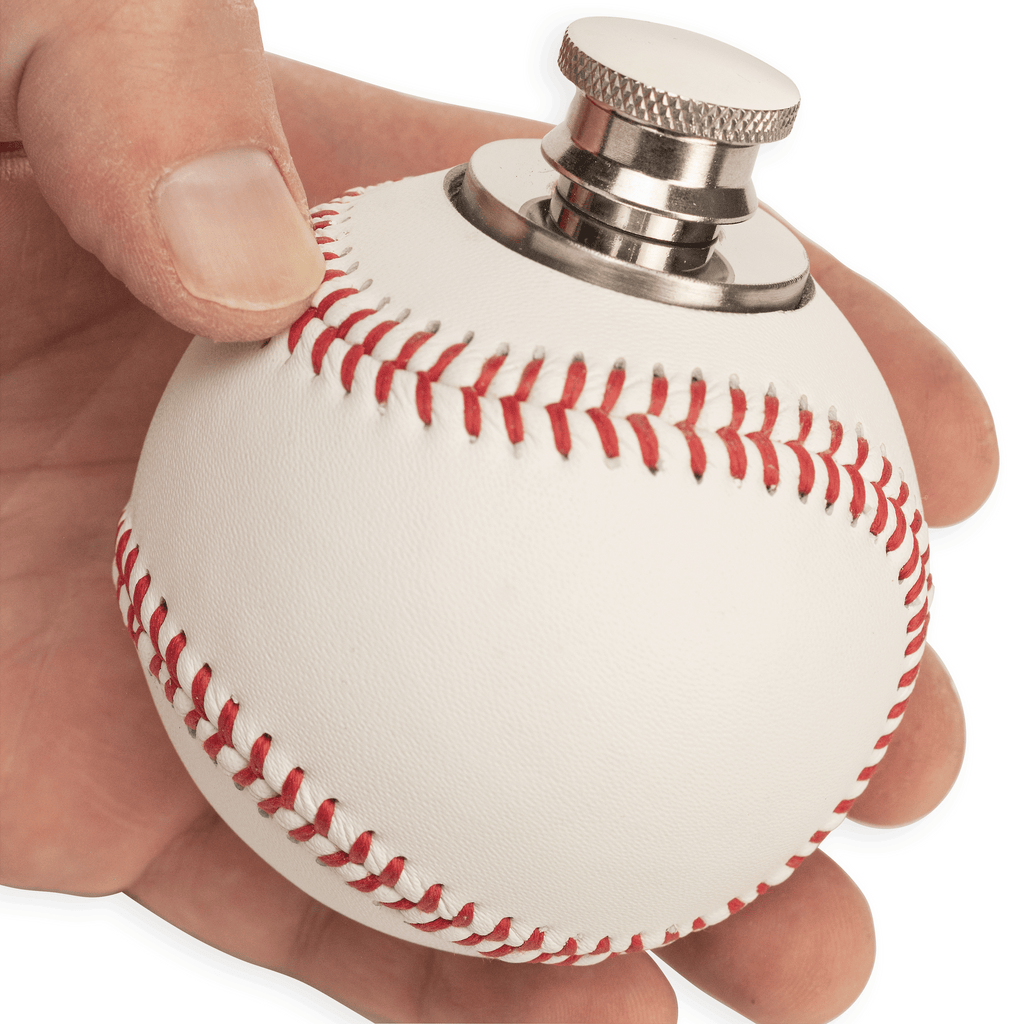 Baseball Flask - Made from a Real Leather Baseball | 1.5 oz