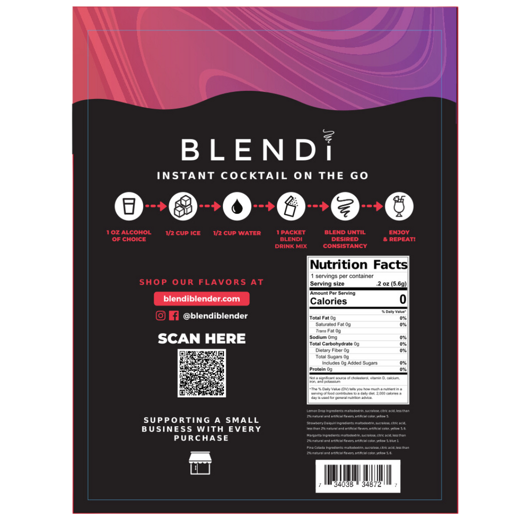Skinny Mocktail Mixers – Zero Calorie Guilt-Free Drink Mix (6 Count)