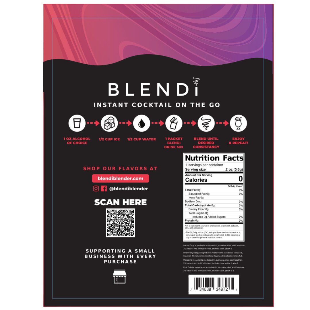 Skinny Mocktail Mixers – Zero Calorie Guilt-Free Drink Mix (6 Count)