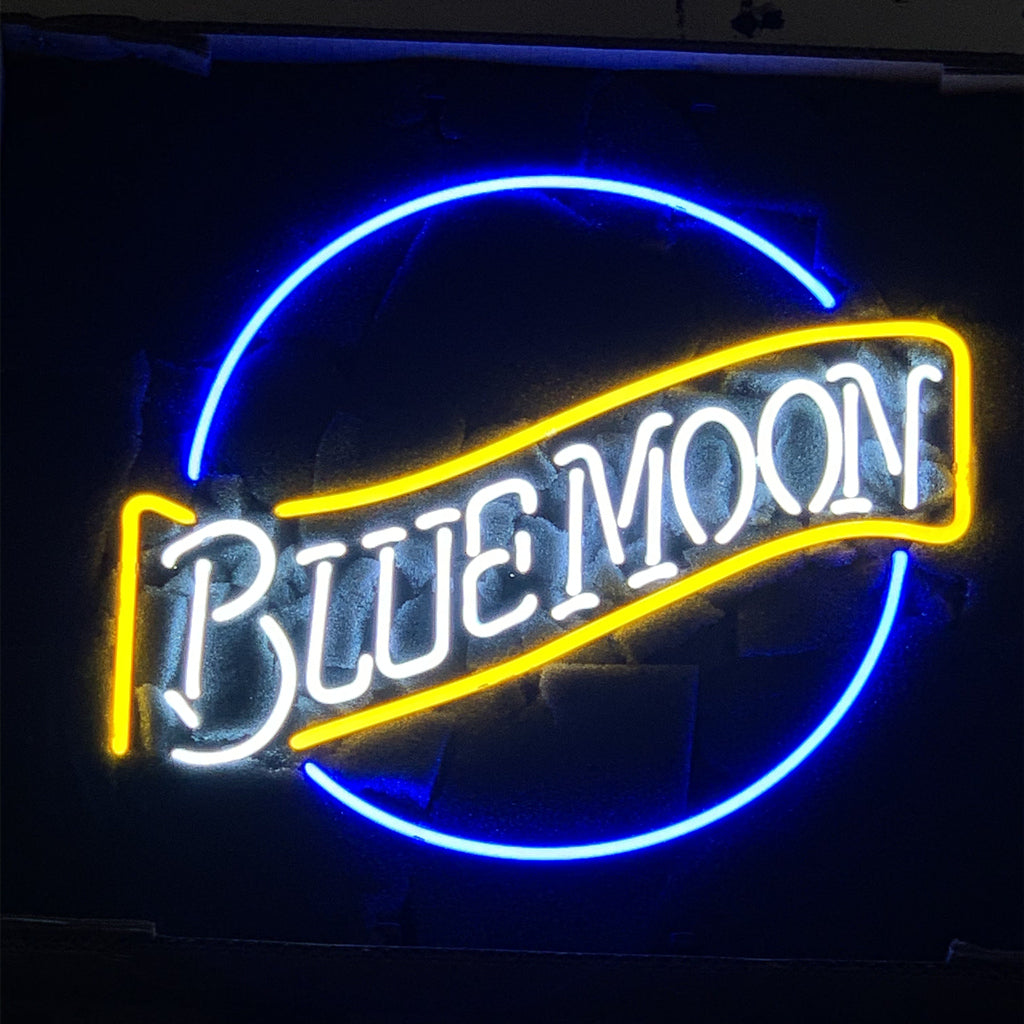 Blue Moon Beer Neon Sign