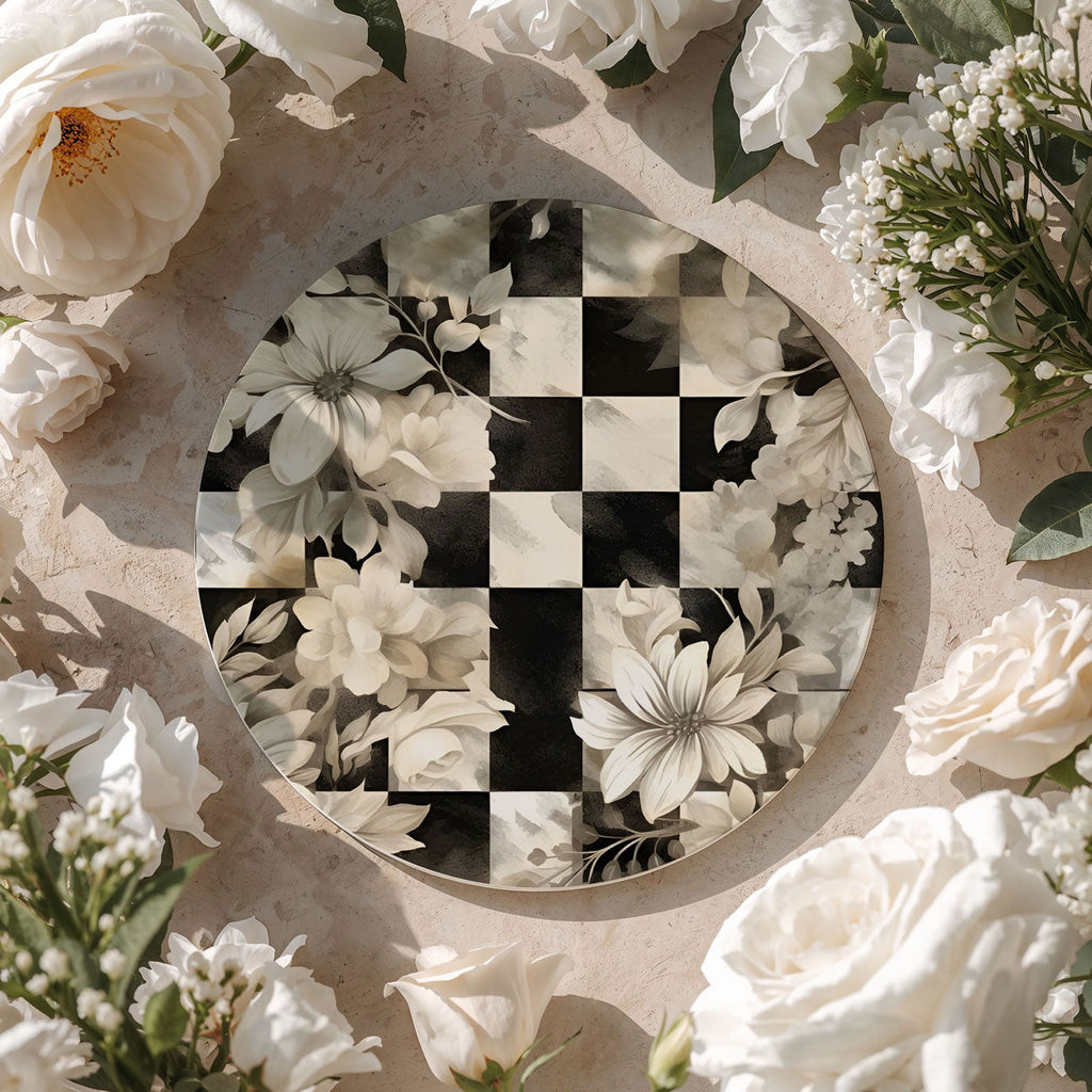 Courtly Check Ceramic Coasters - 6 Styles | Single or Full Set of 6