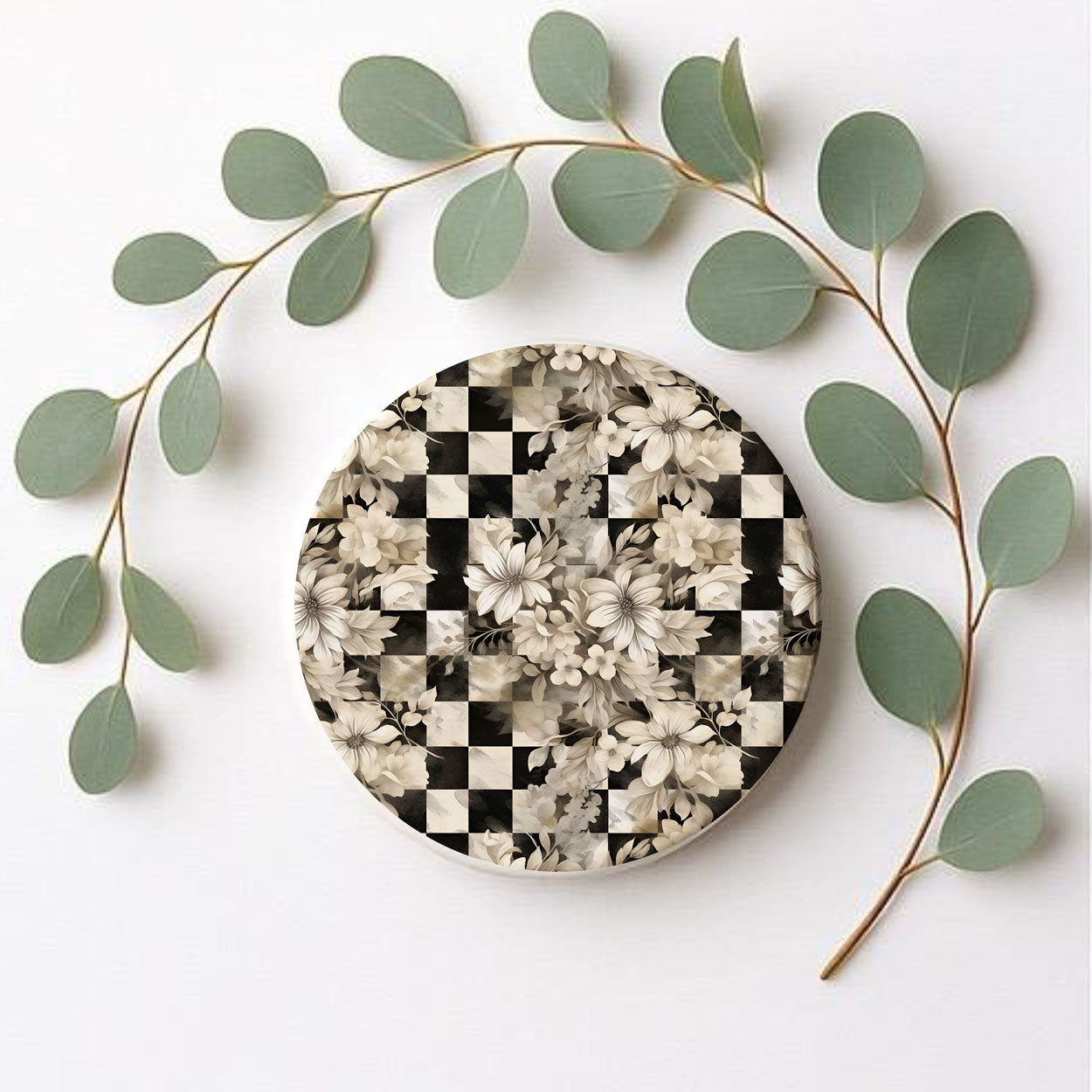 Courtly Check Ceramic Coasters - 6 Styles | Single or Full Set of 6