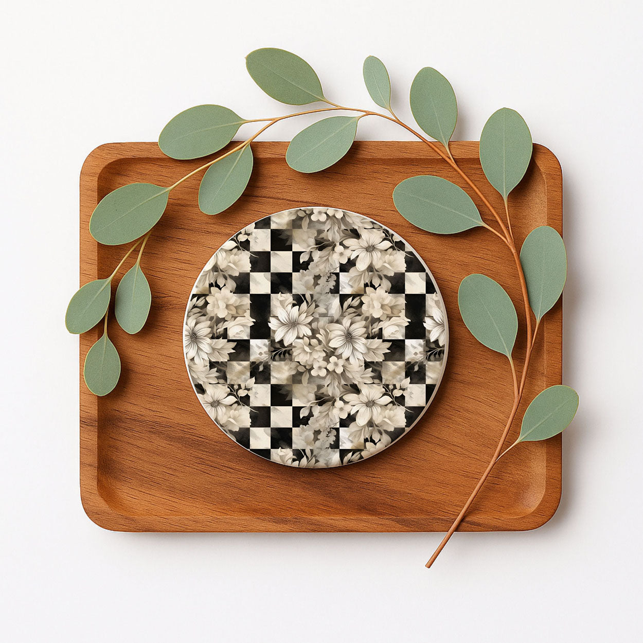 Courtly Check Ceramic Coasters - 6 Styles | Single or Full Set of 6