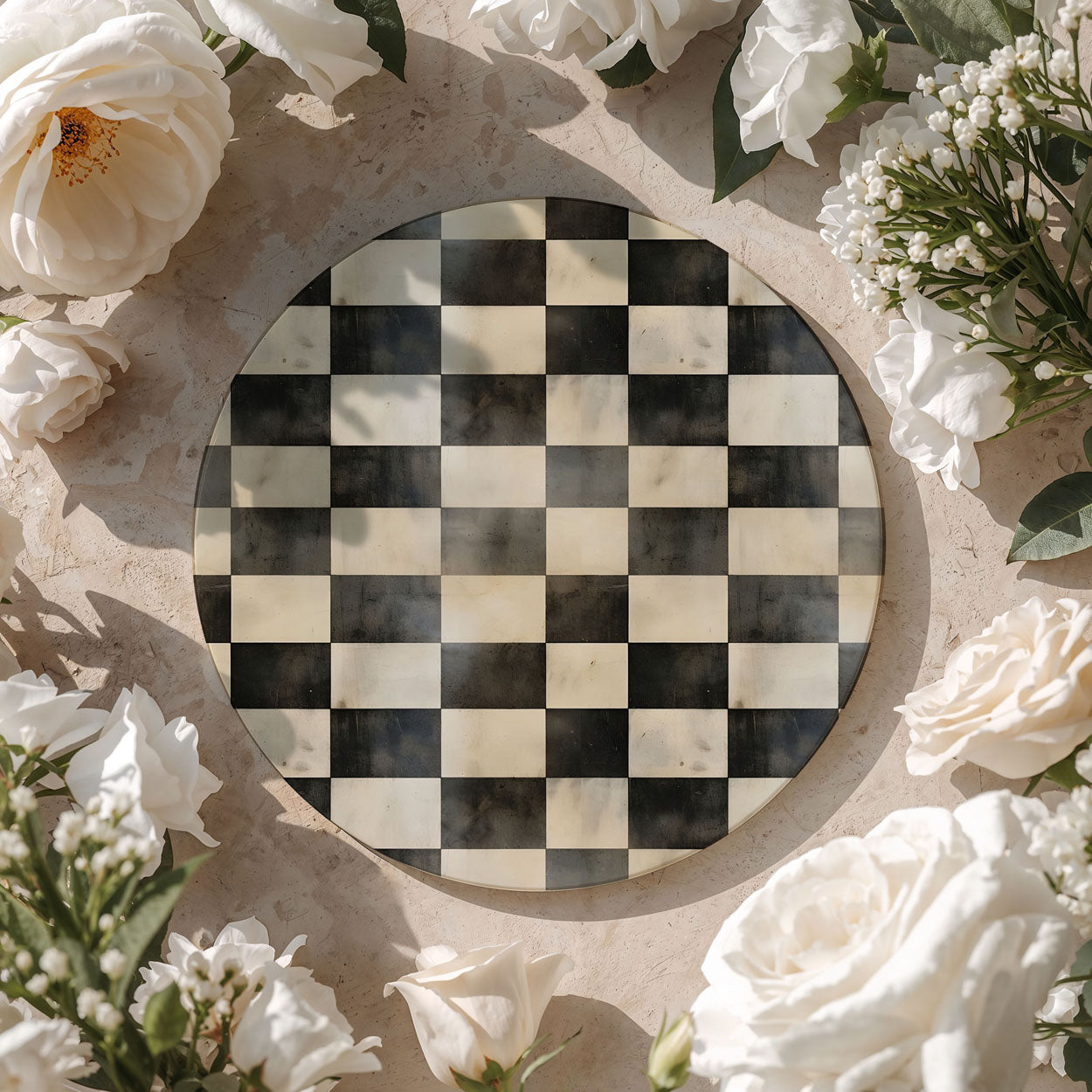 Courtly Check Ceramic Coasters - 6 Styles | Single or Full Set of 6
