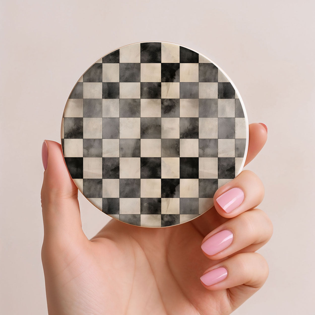 Courtly Check Ceramic Coasters - 6 Styles | Single or Full Set of 6