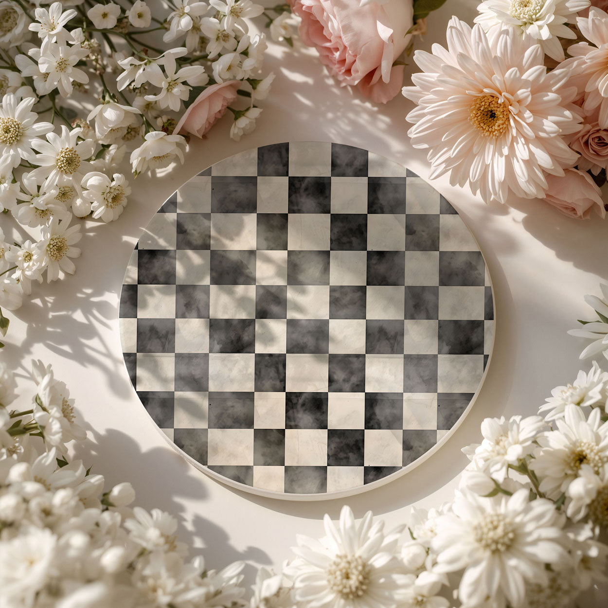 Courtly Check Ceramic Coasters - 6 Styles | Single or Full Set of 6