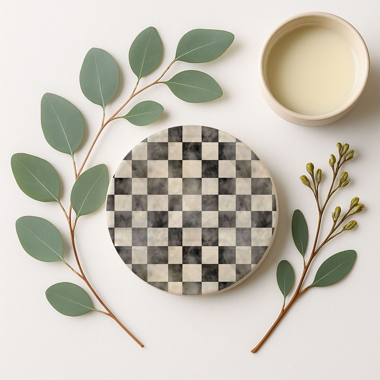 Courtly Check Ceramic Coasters - 6 Styles | Single or Full Set of 6