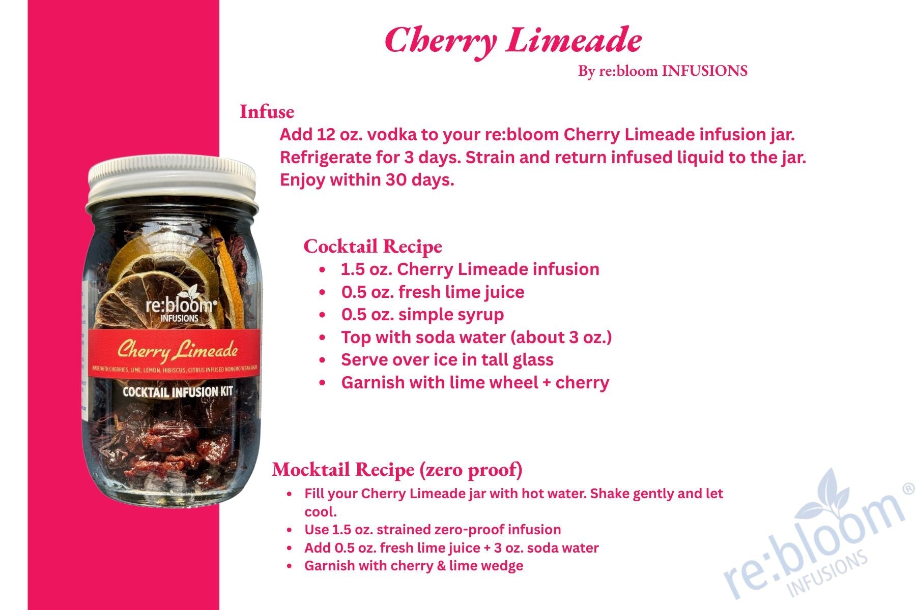 Cherry Limeade Cocktail Infusion Kit – Handcrafted Fruit Infusion