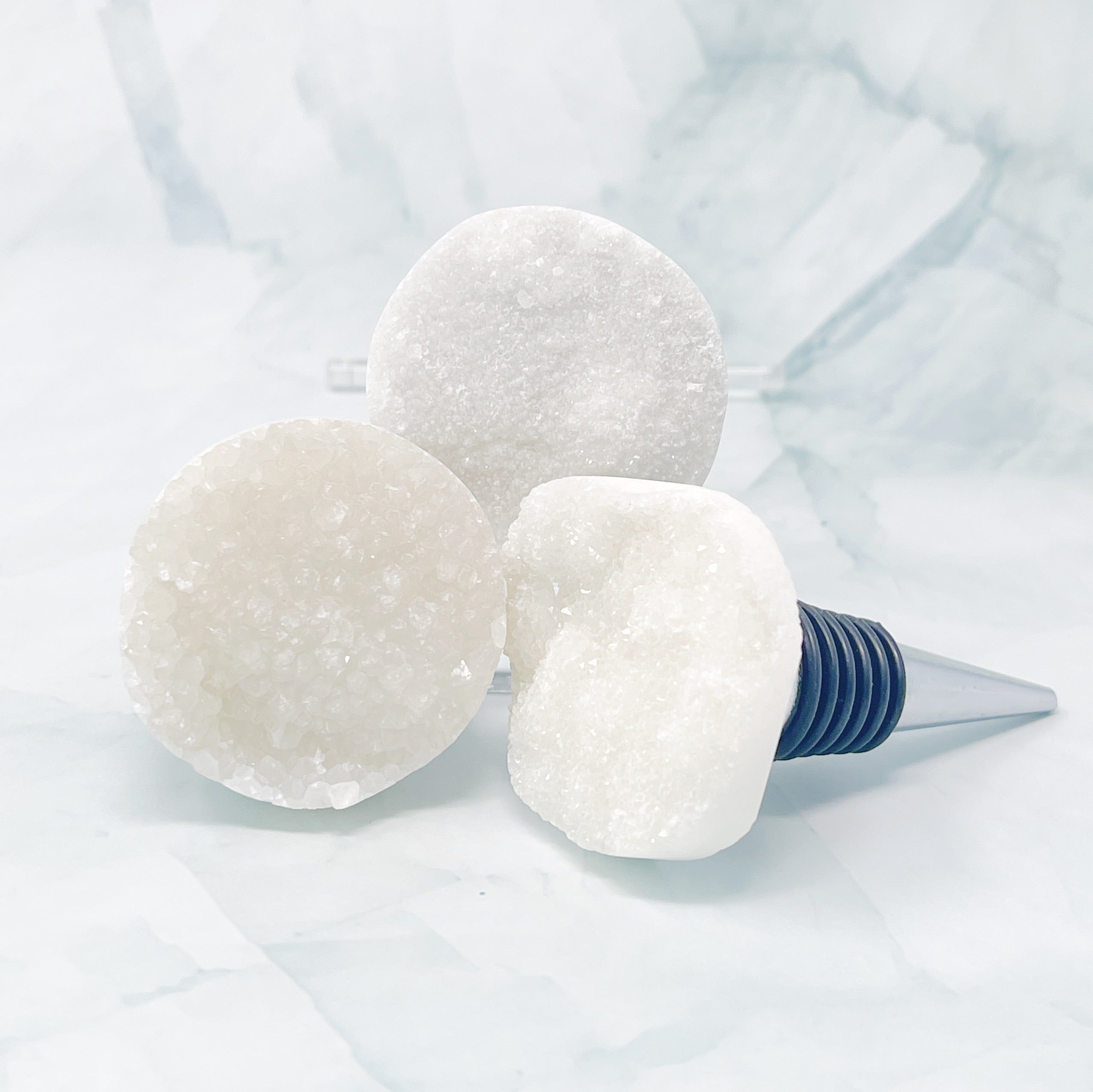 Natural Stone Wine Stopper - Semi-Precious Gemstone | 6 Stones