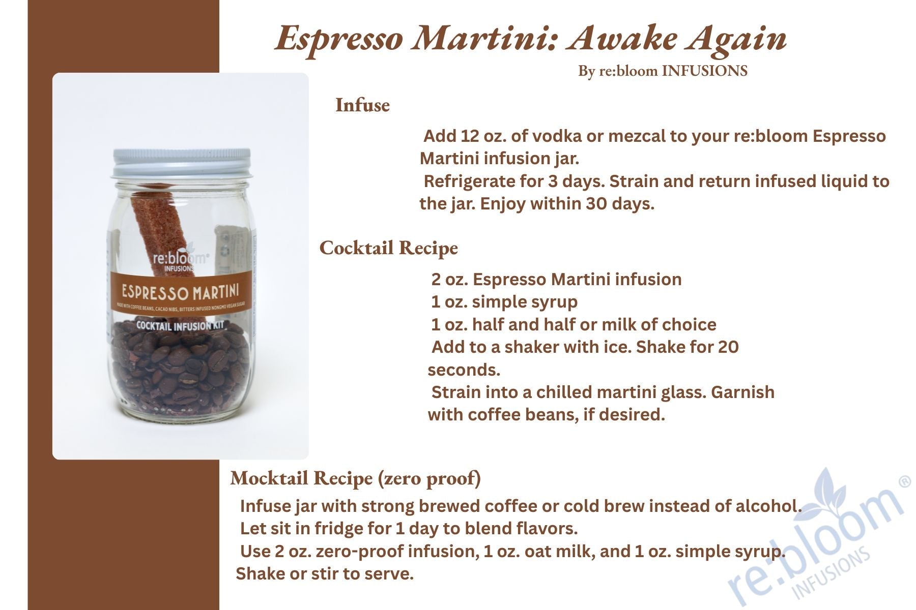Espresso Martini Cocktail Infusion Kit – Handcrafted Cocktail Infusion