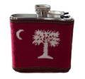 The Citadel Big Red Needlepoint Flask - 5 oz | Hand-Stitched | Officially Licensed