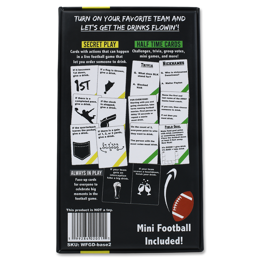 Watch Football, Get Drunk - The Live Football Drinking Game | 130 Cards