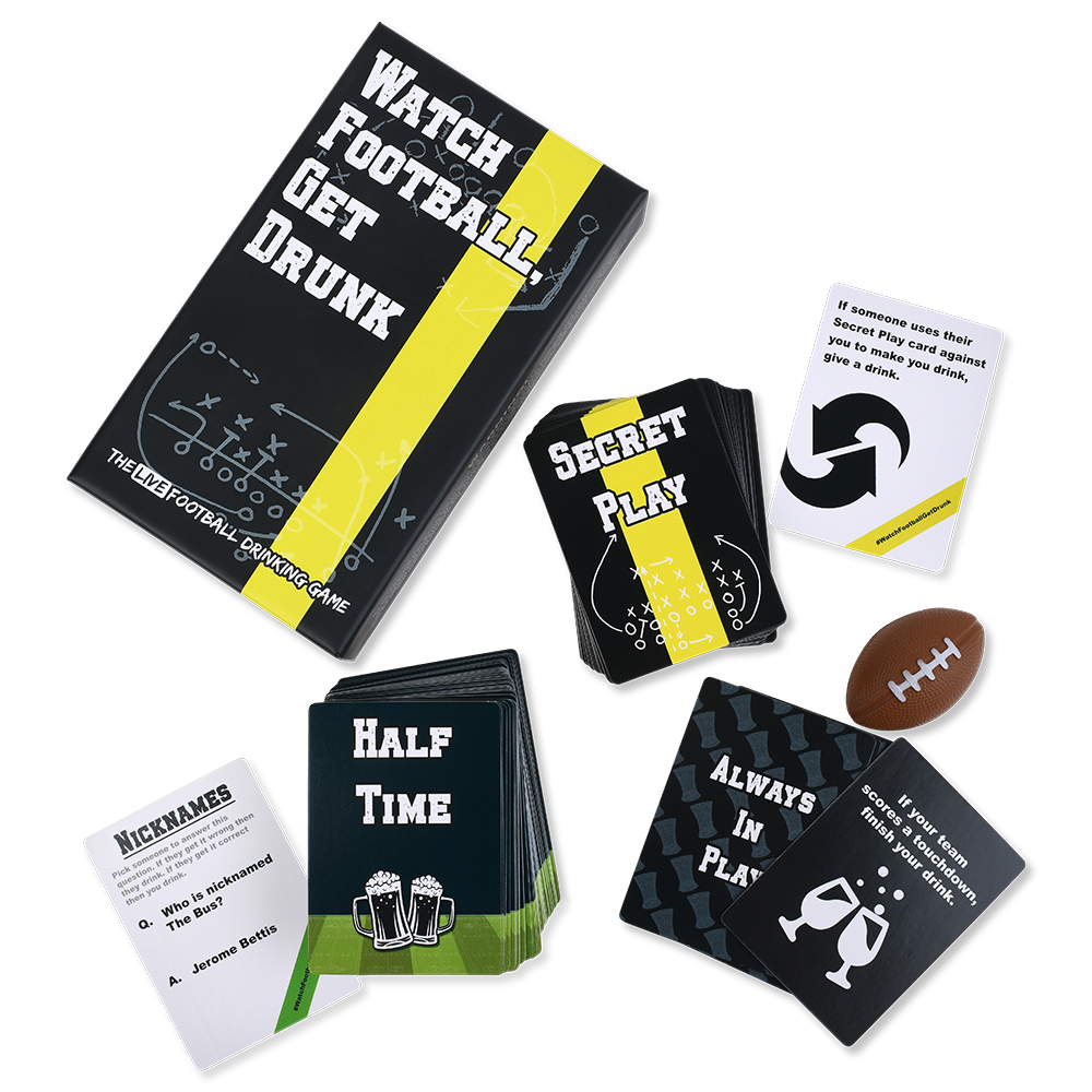 Watch Football, Get Drunk - The Live Football Drinking Game | 130 Cards