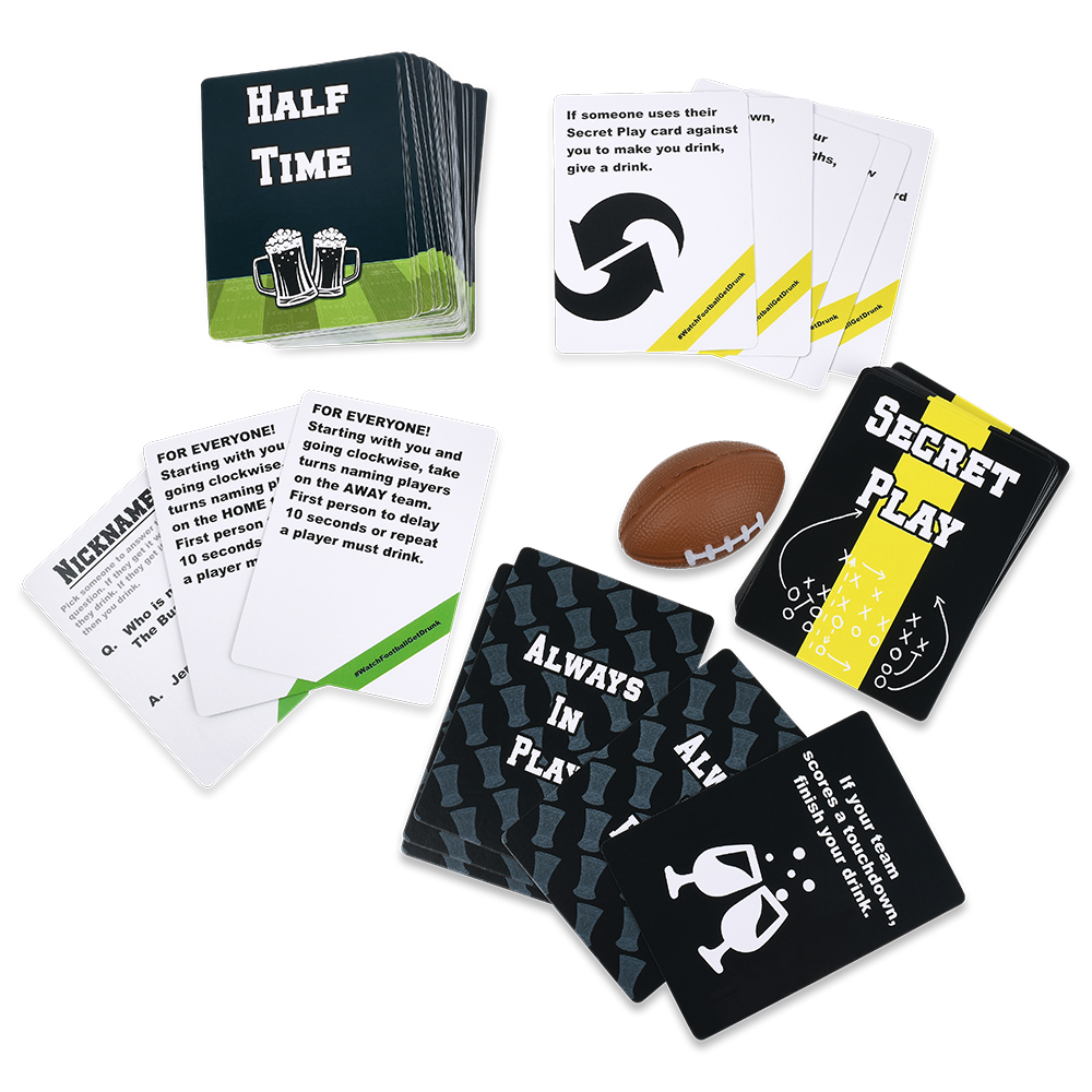 Watch Football, Get Drunk - The Live Football Drinking Game | 130 Cards
