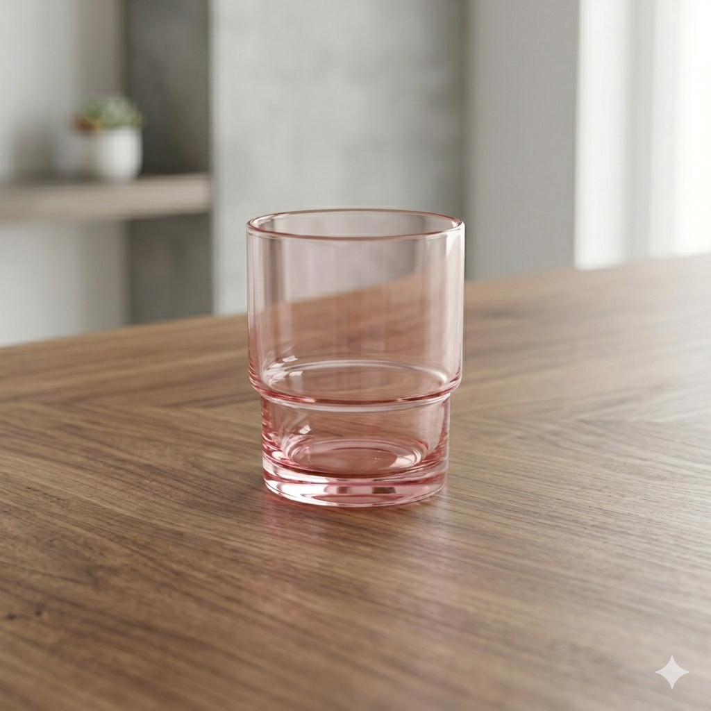 Pink Rocks Glasses – Set of 4 Colored Cocktail Glasses