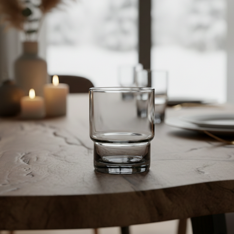 Smoke Rock Glass – Set of 4 | Elegant Smoked Tumbler Glassware