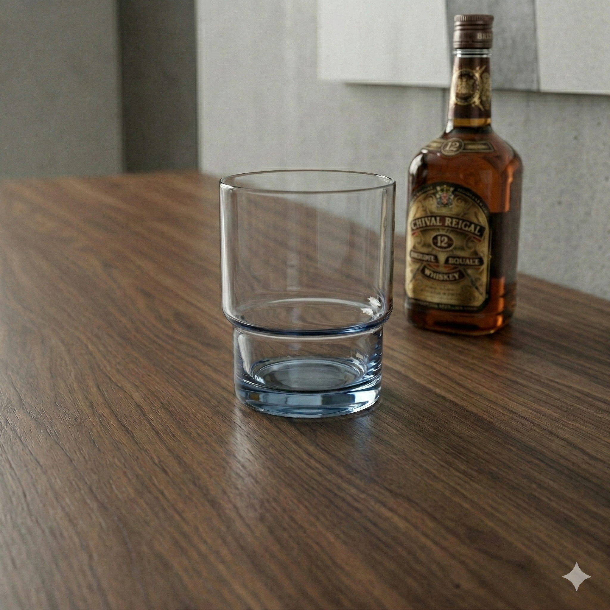 Blue Rock Glass – Set of 4 | Elegant Colored Tumbler Glassware
