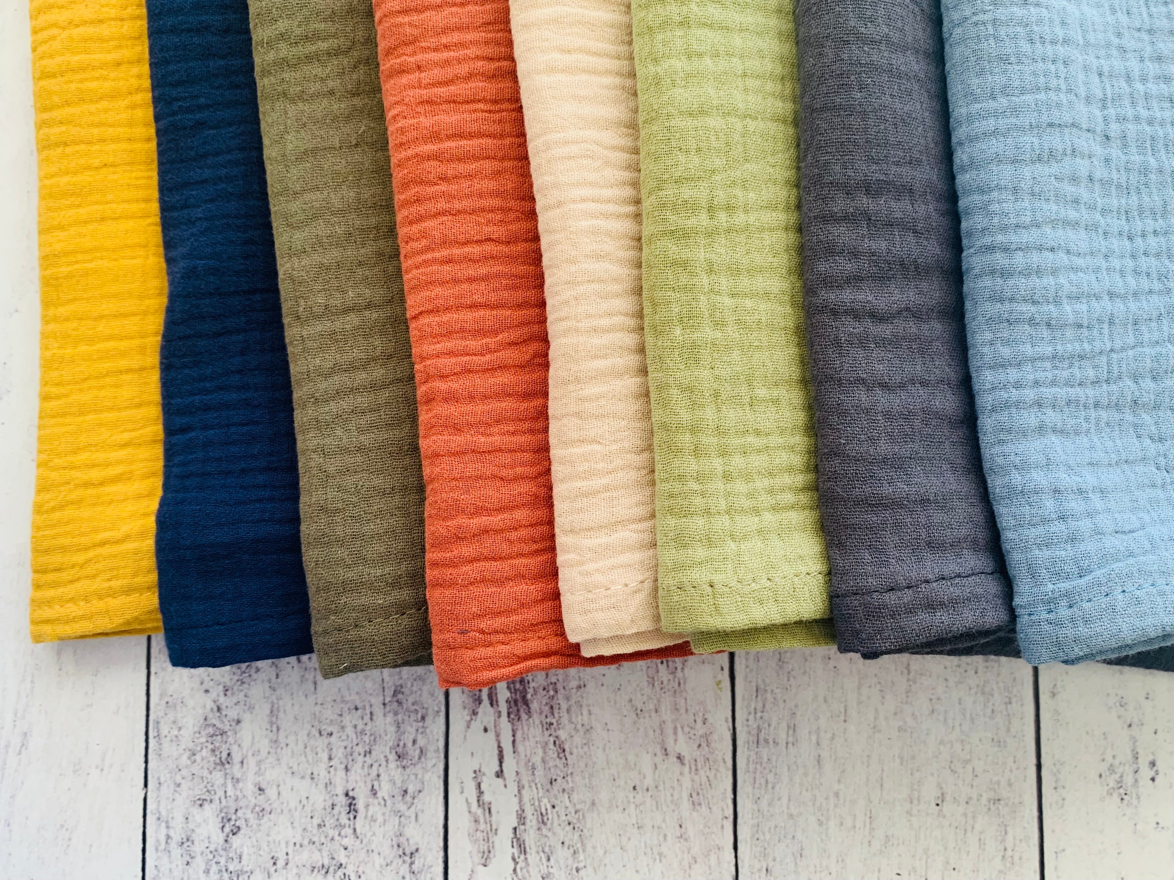 Cotton Crinkle Cloth Napkins -  Set of 4 | 8 Colors