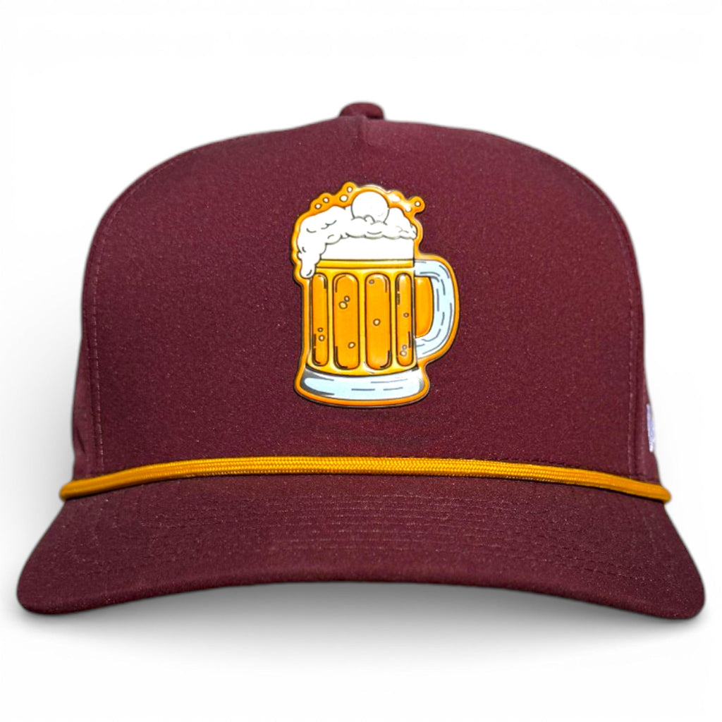Cold One Golf Hat with Magnetic Ball Marker — Snapback Cap