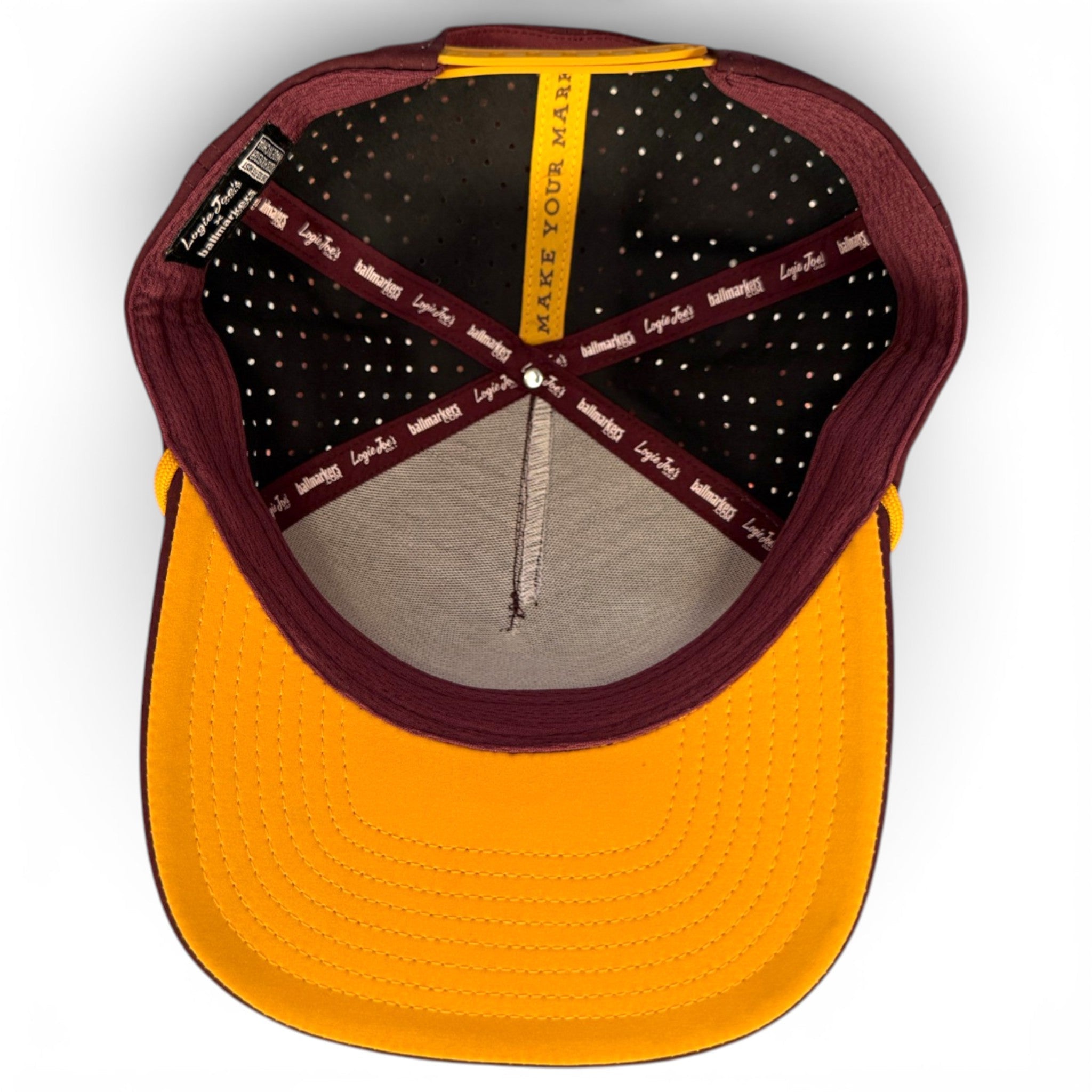 Cold One Golf Hat with Magnetic Ball Marker — Snapback Cap
