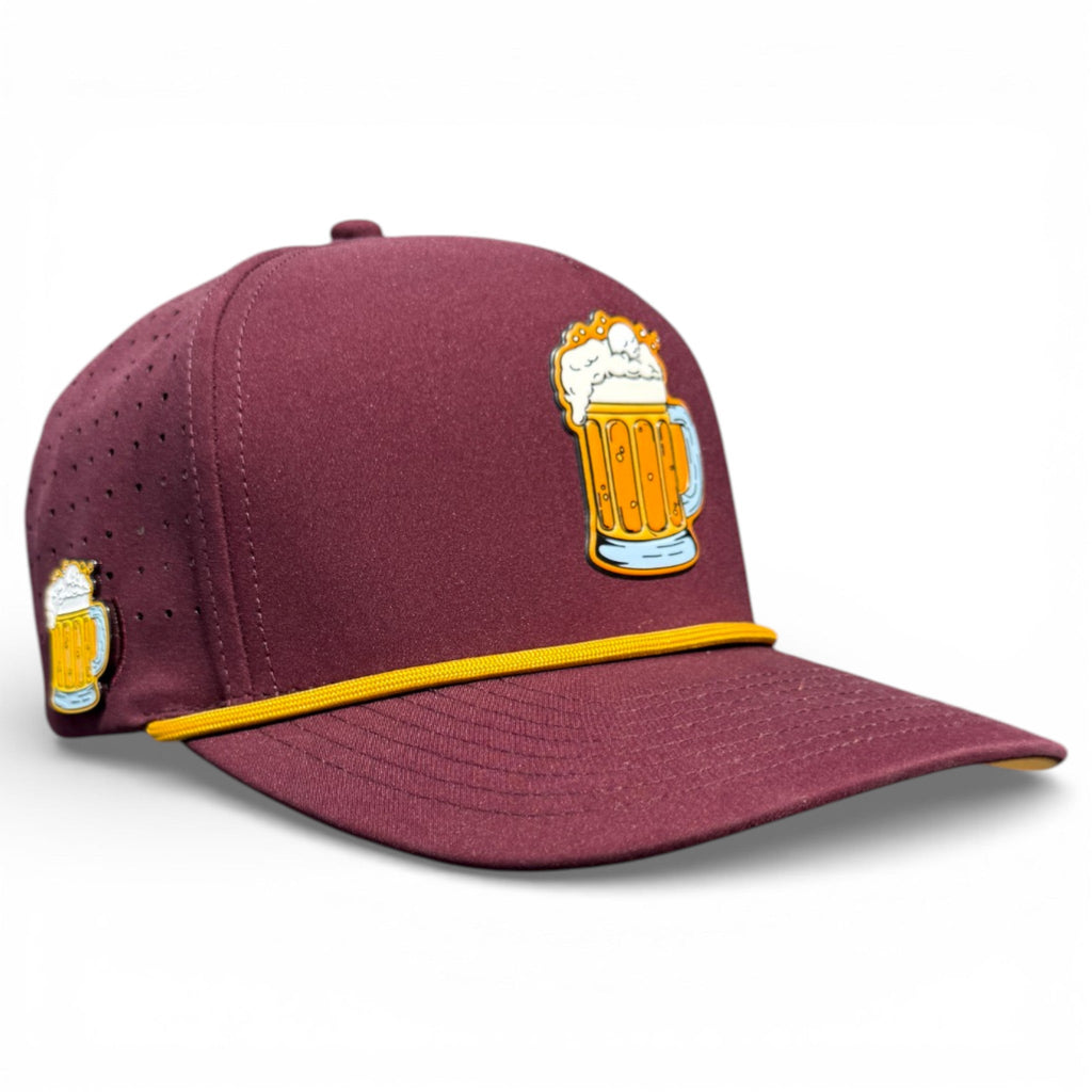 Cold One Golf Hat with Magnetic Ball Marker — Snapback Cap