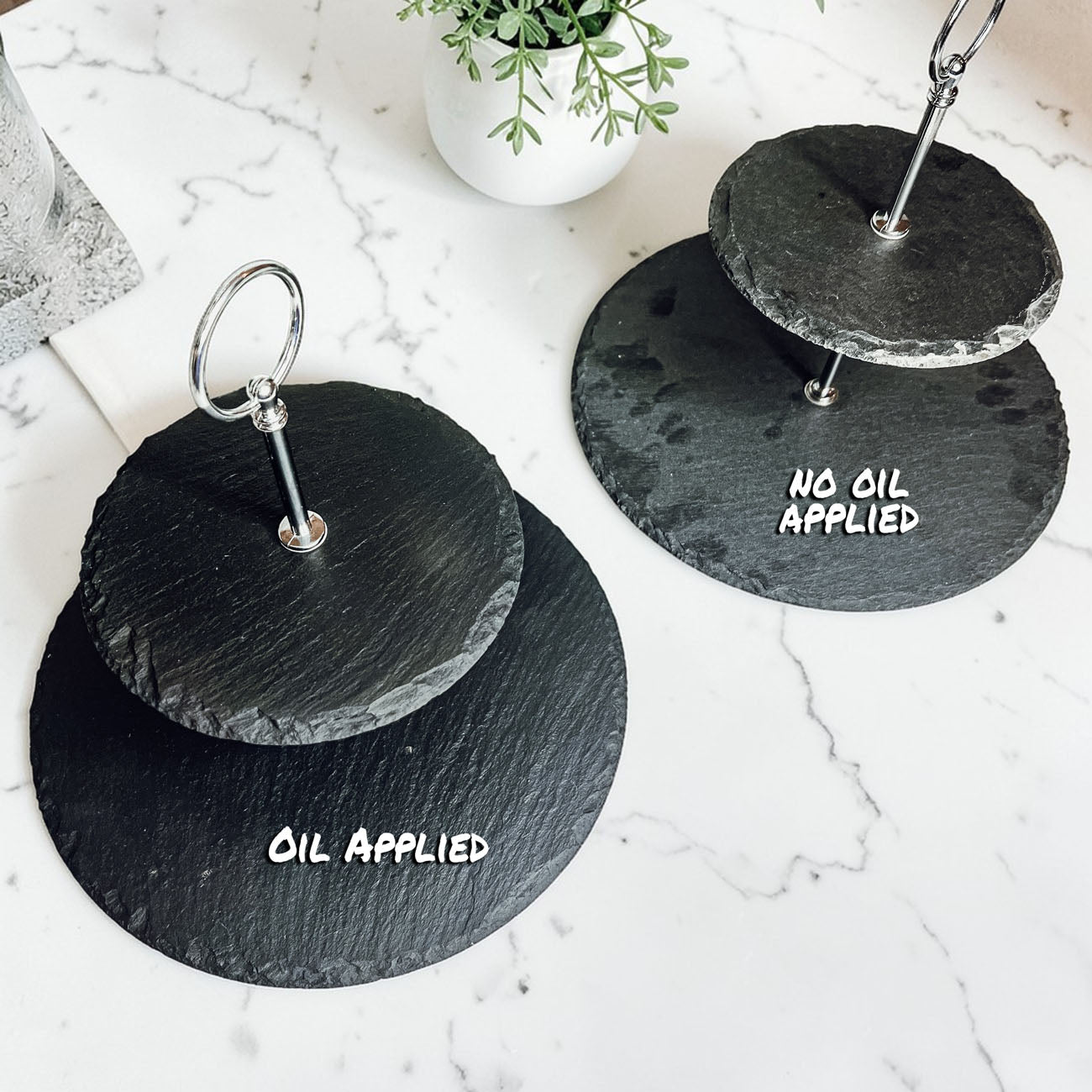 Two-Tier Slate Serving Tray - Natural Upstate NY Slate | Gia Roma