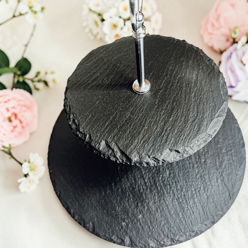 Two-Tier Slate Serving Tray - Natural Upstate NY Slate | Gia Roma