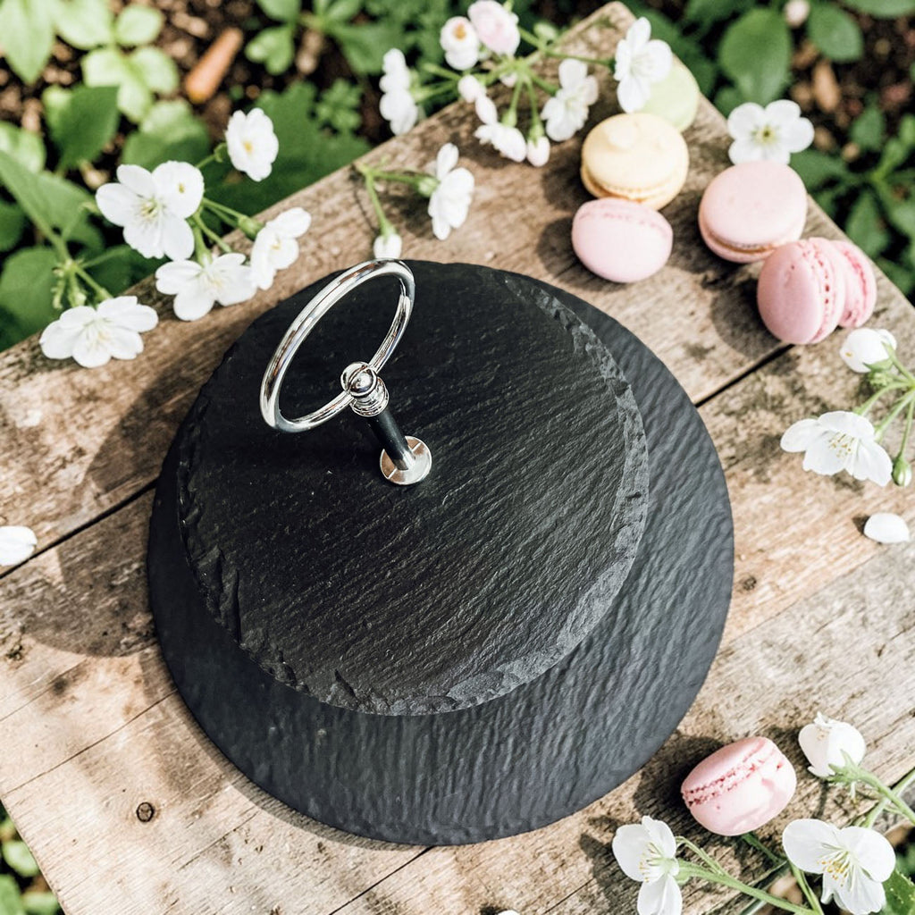 Two-Tier Slate Serving Tray - Natural Upstate NY Slate | Gia Roma