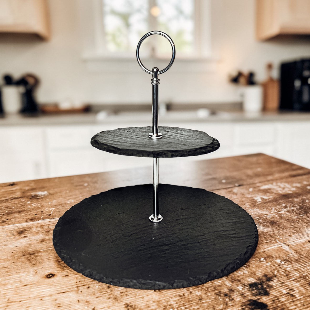 Two-Tier Slate Serving Tray - Natural Upstate NY Slate | Gia Roma